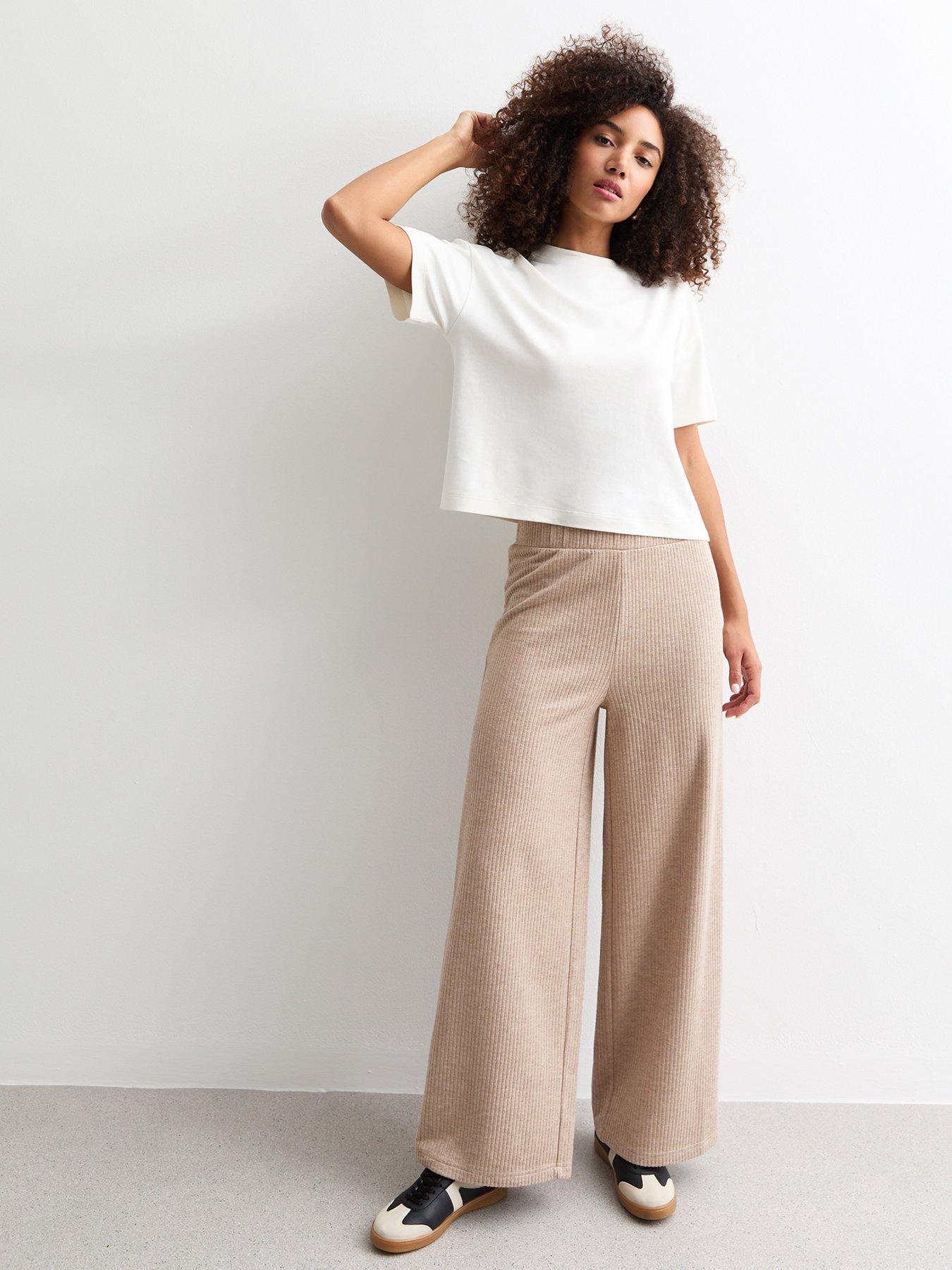 new-look-soft-touch-rib-wide-leg-trousers-creamback