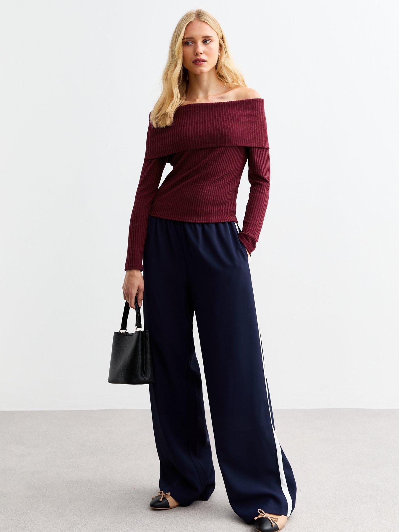 new-look-burgundy-ribbed-bardot-jumperback