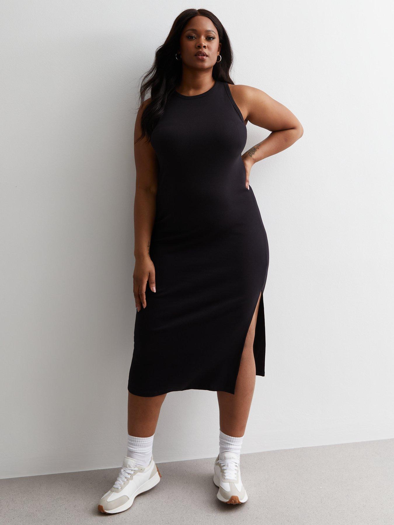 new-look-curves-black-ribbed-racer-bodycon-midi-dress