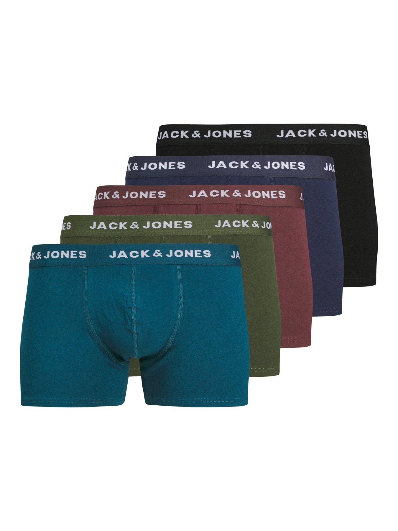 jack-jones-junior-boys-5-pack-teo-solid-trunks-navy-blazer