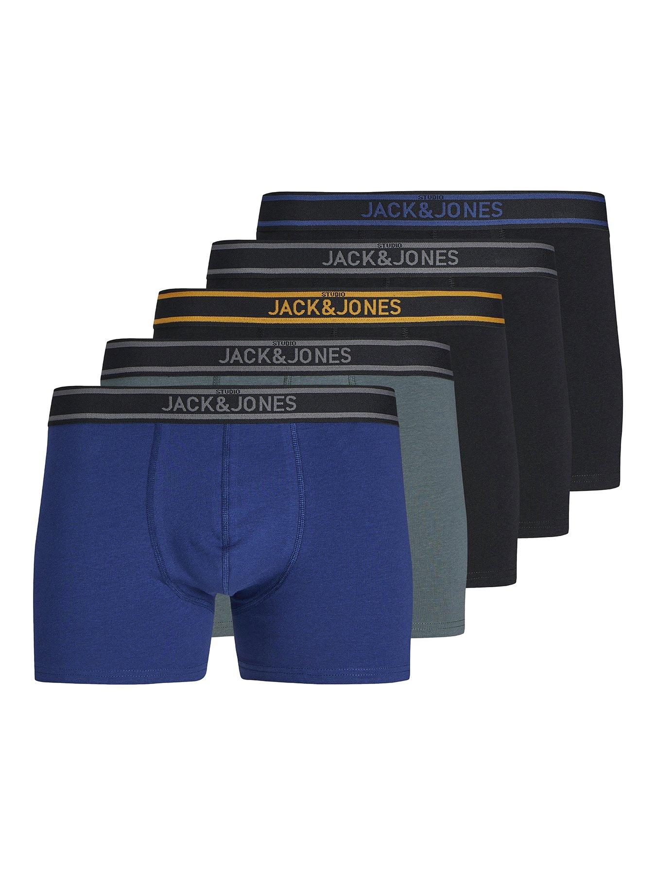 jack-jones-junior-boys-5-pack-marc-solid-trunks-charcoal-gray