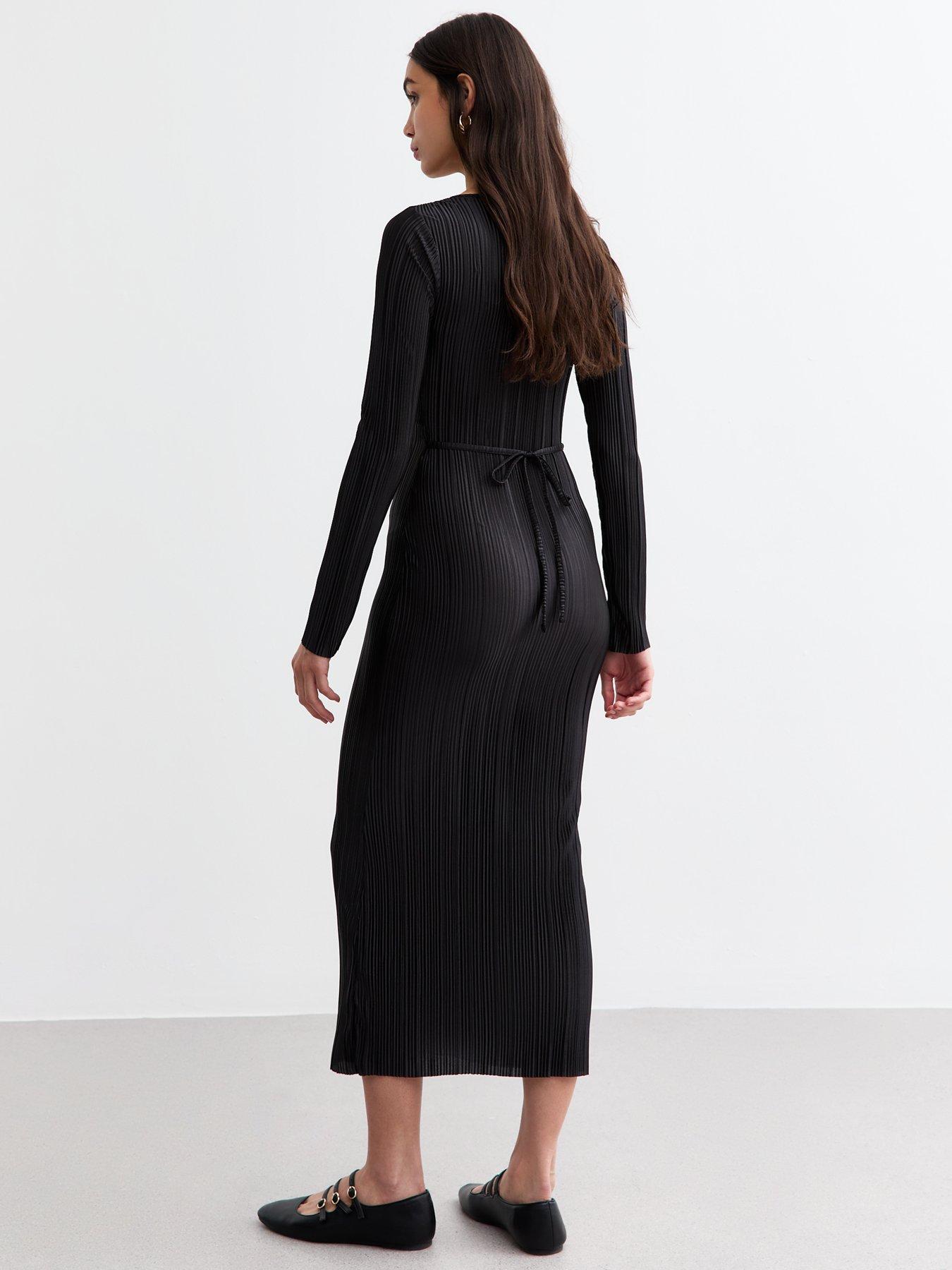 new-look-v-neck-long-sleeve-midi-dress-blackstillFront