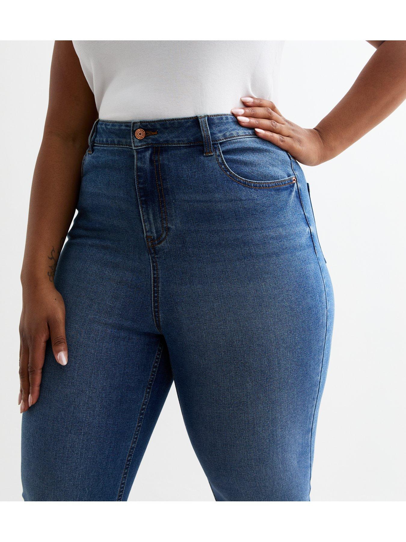 new-look-curves-blue-bootcut-jeansoutfit