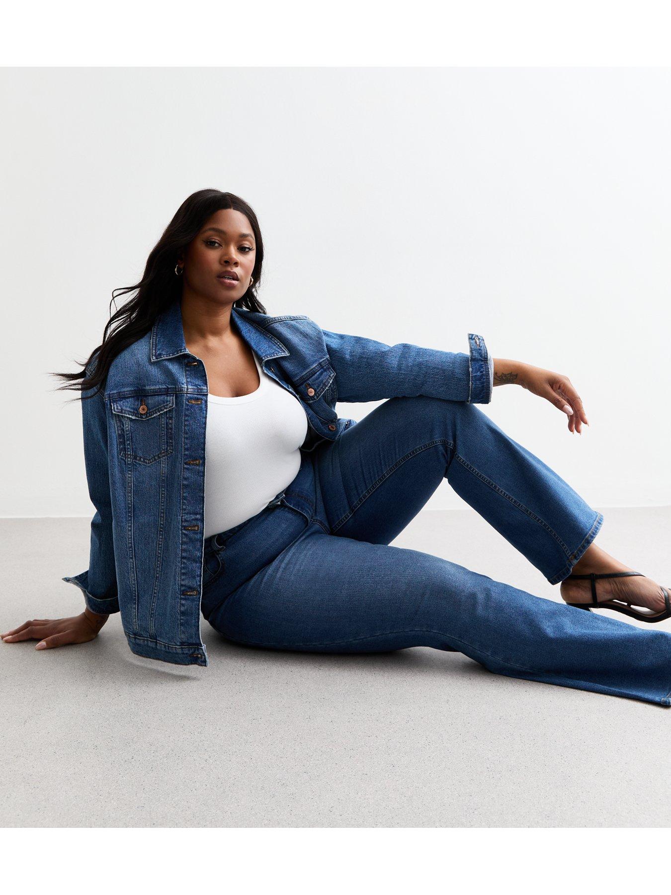 new-look-curves-blue-bootcut-jeansdetail
