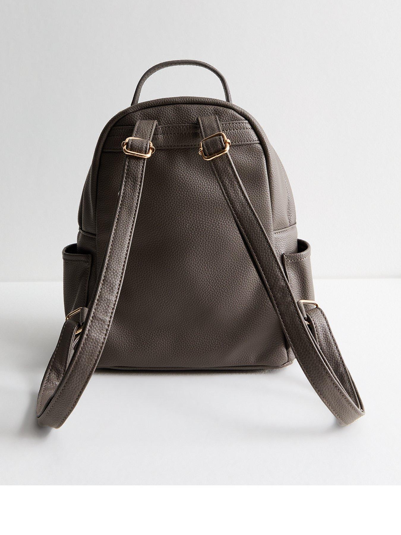 new-look-grey-leather-look-front-pocket-backpackback