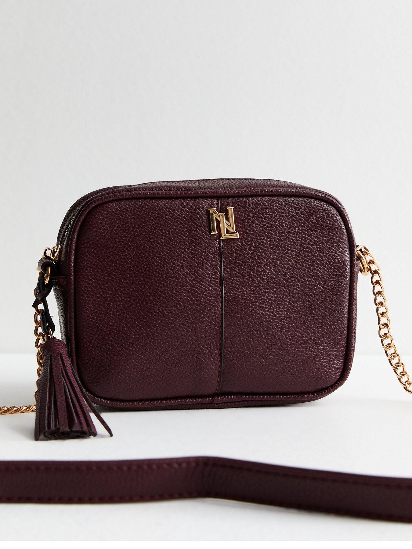 Burgundy crossbody bag sale