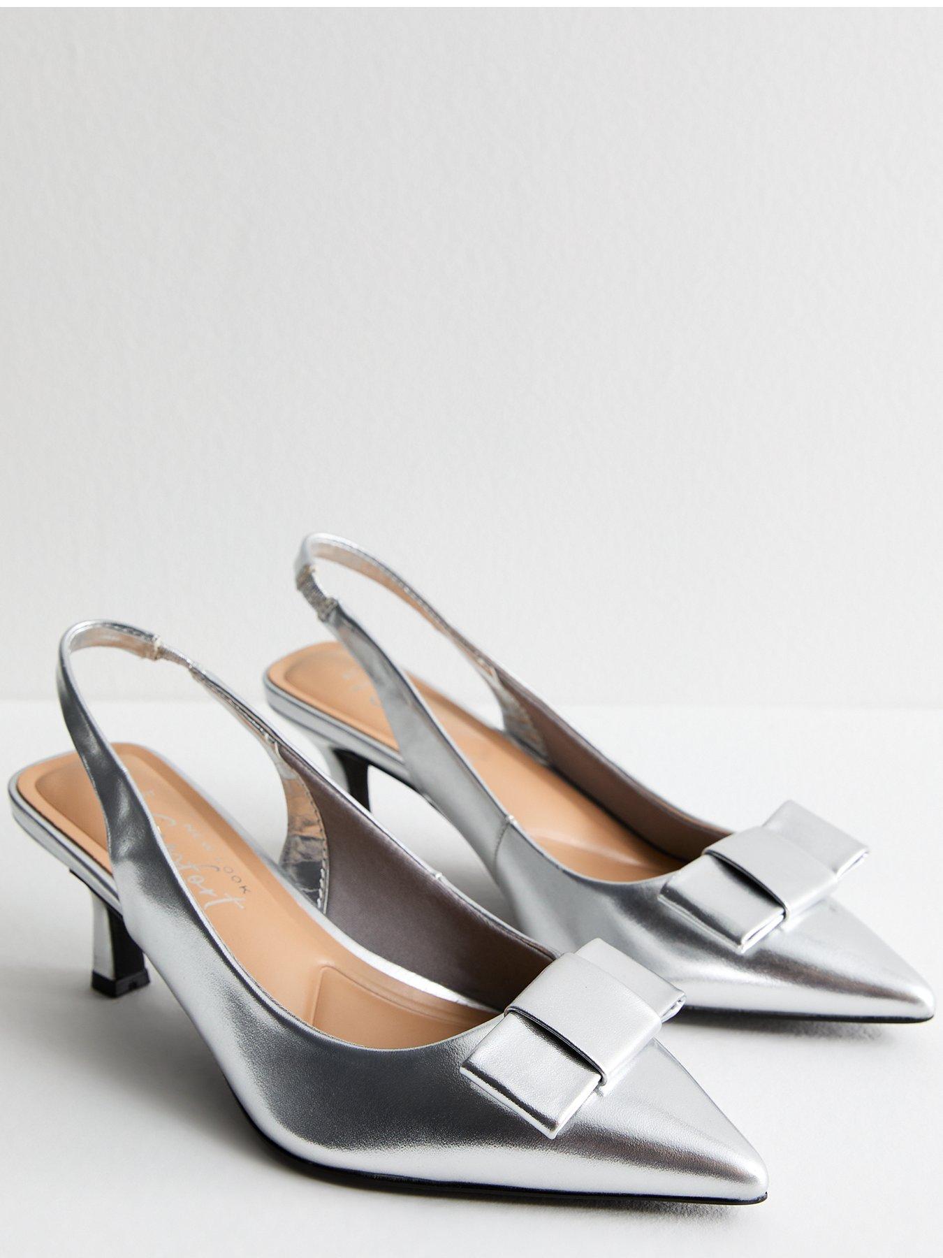 new-look-wide-fit-bow-detail-slingback-court-shoes-silverdetail