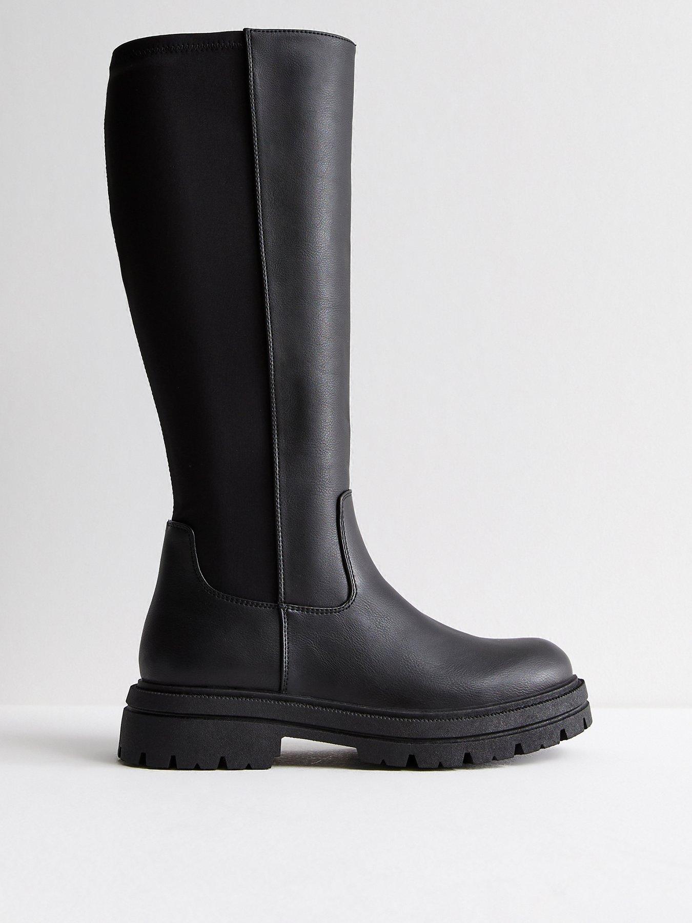 new-look-wide-fit-leather-look-knee-high-boots-black