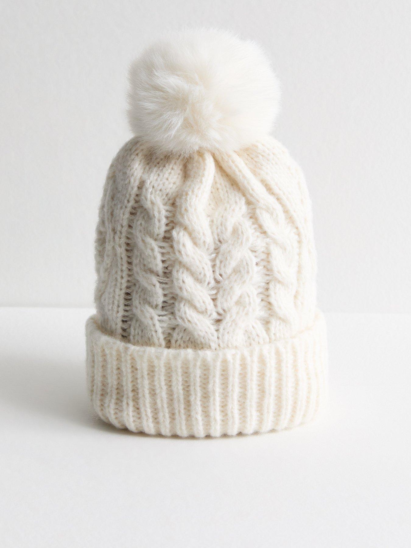 new-look-cream-faux-fur-pom-pom-bobble-hat