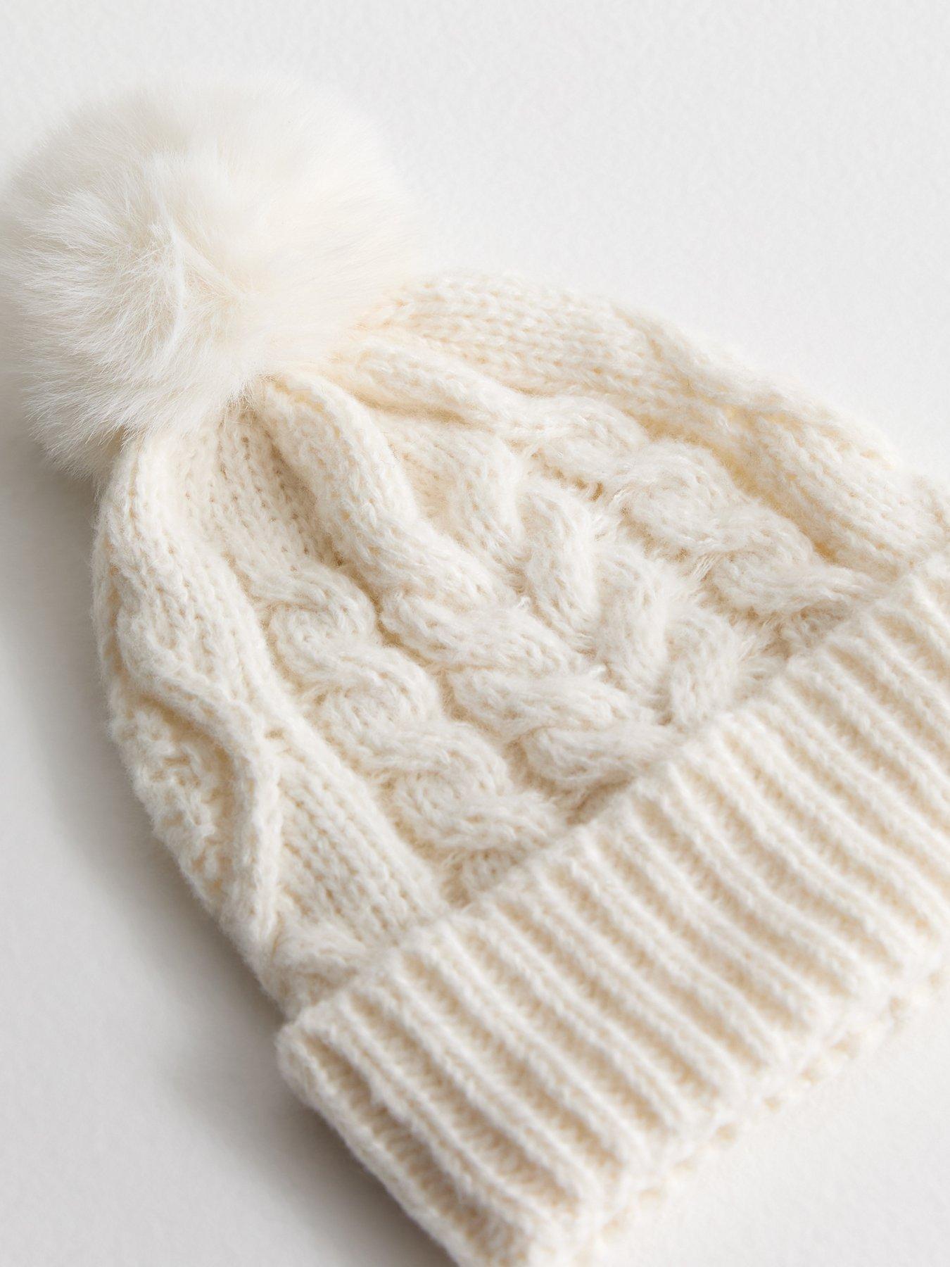 new-look-cream-faux-fur-pom-pom-bobble-hatback