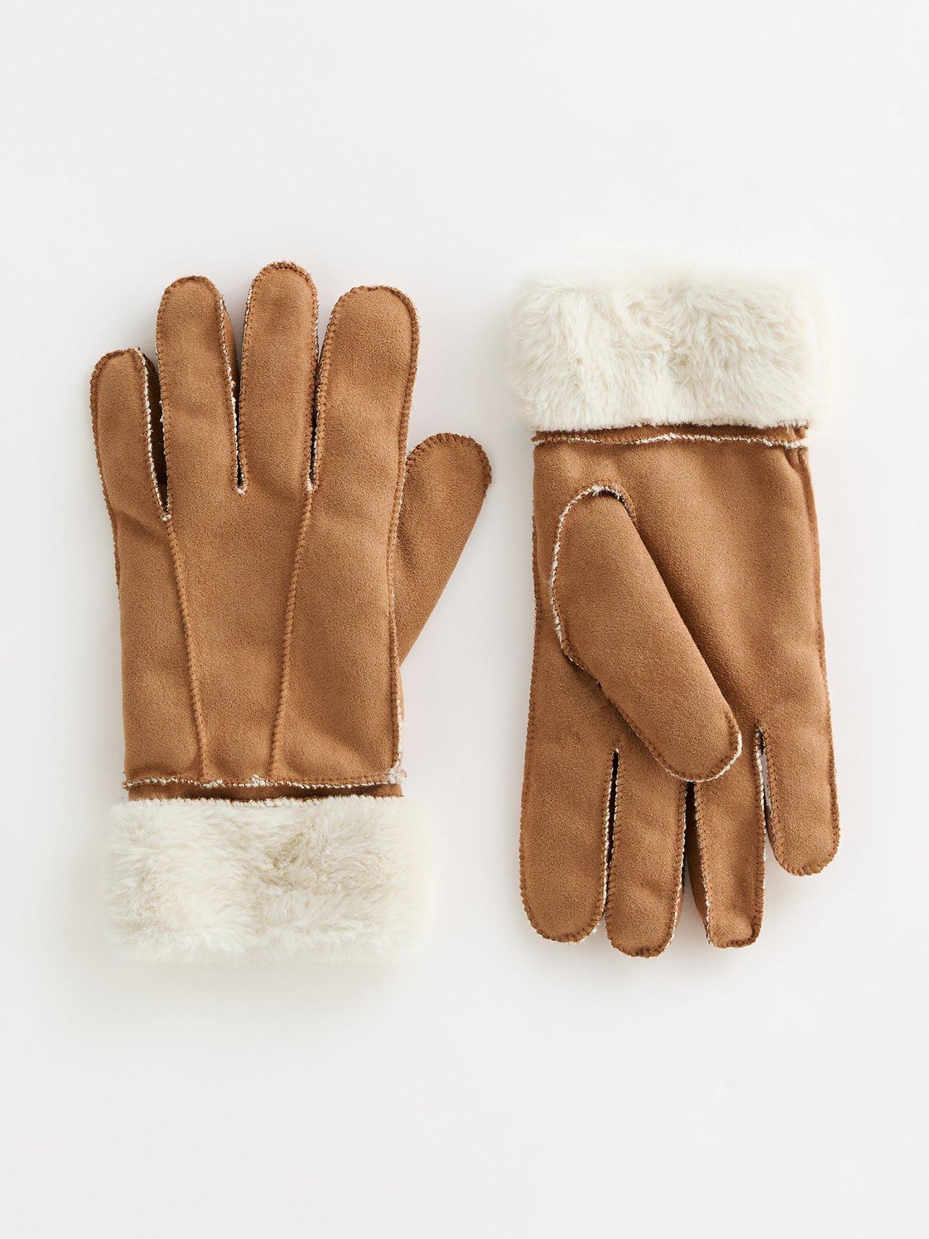 new-look-camel-suedette-gloves-faux-fur-lined-gloves