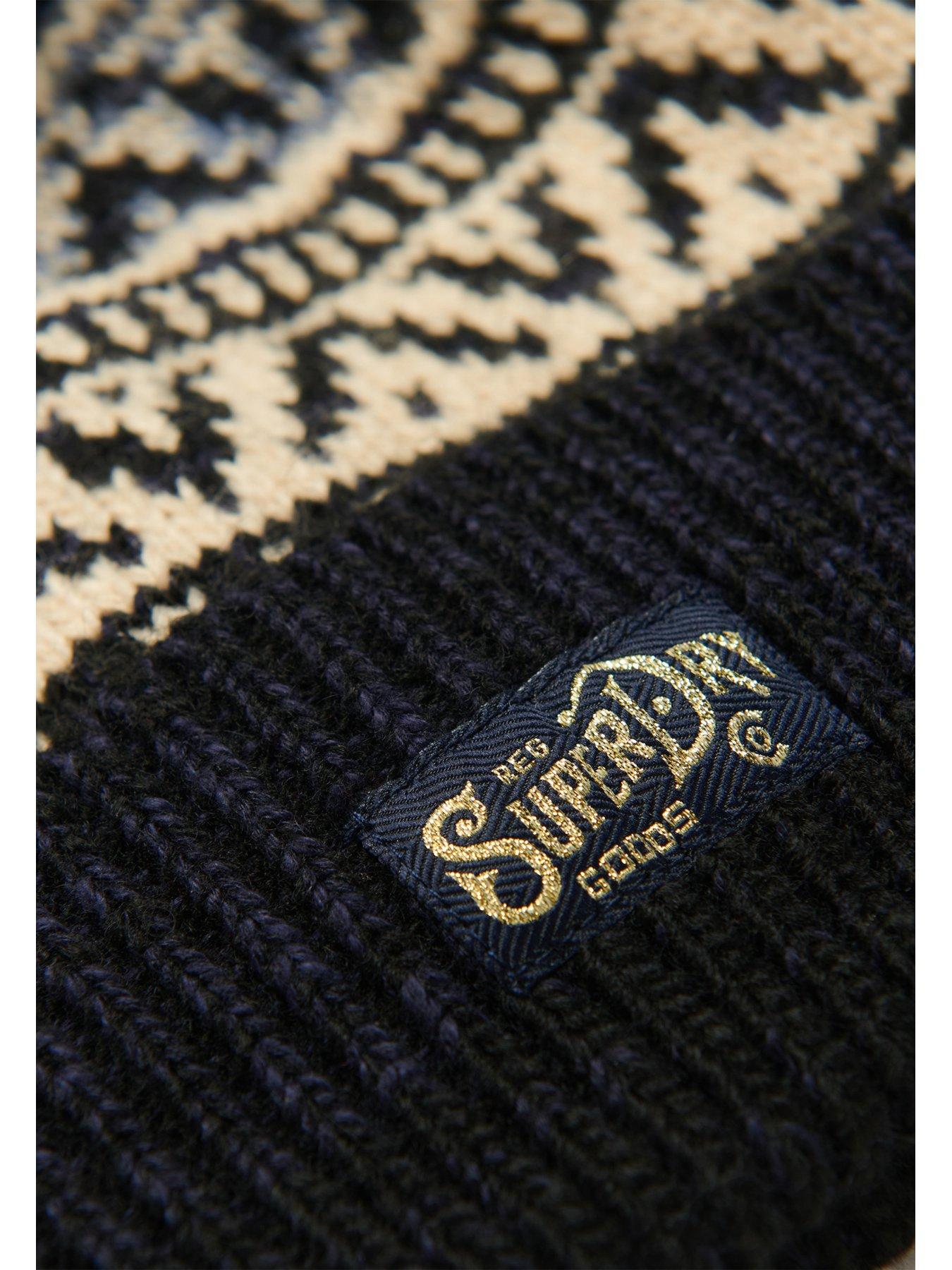 superdry-superdry-fairisle-knitted-bobble-beanie-hat-navyback