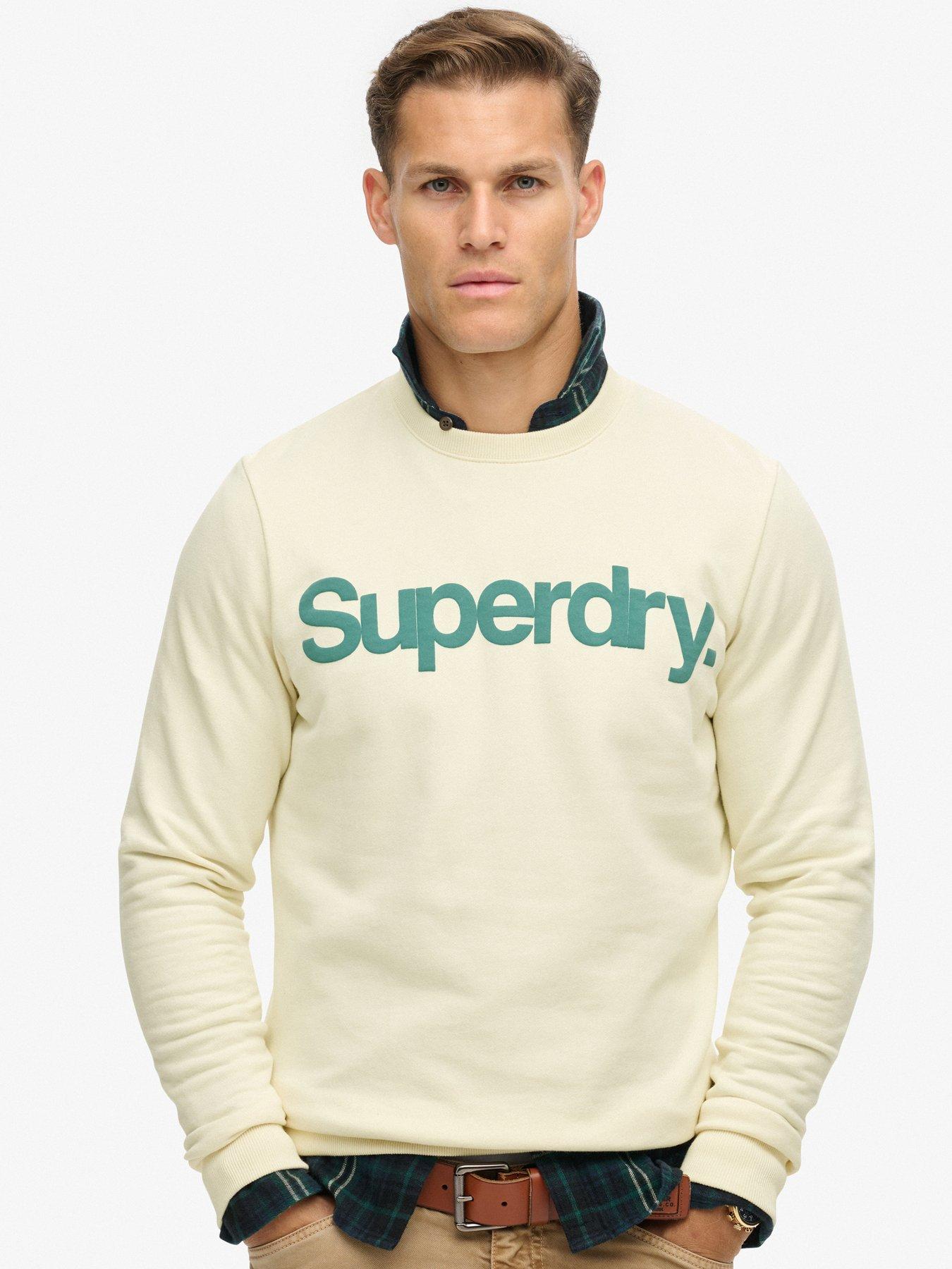 superdry-classic-core-logo-crew-sweat-top-creamfront