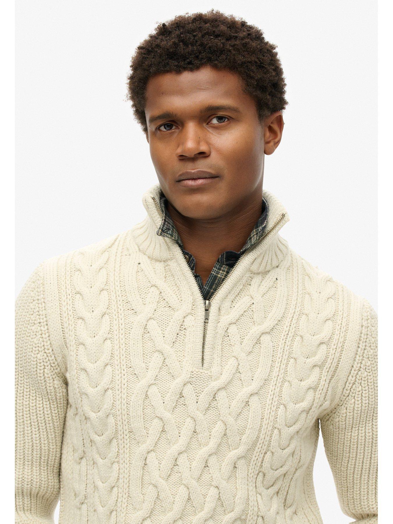 superdry-superdry-jacob-cable-half-zip-knitted-jumper-creamoutfit