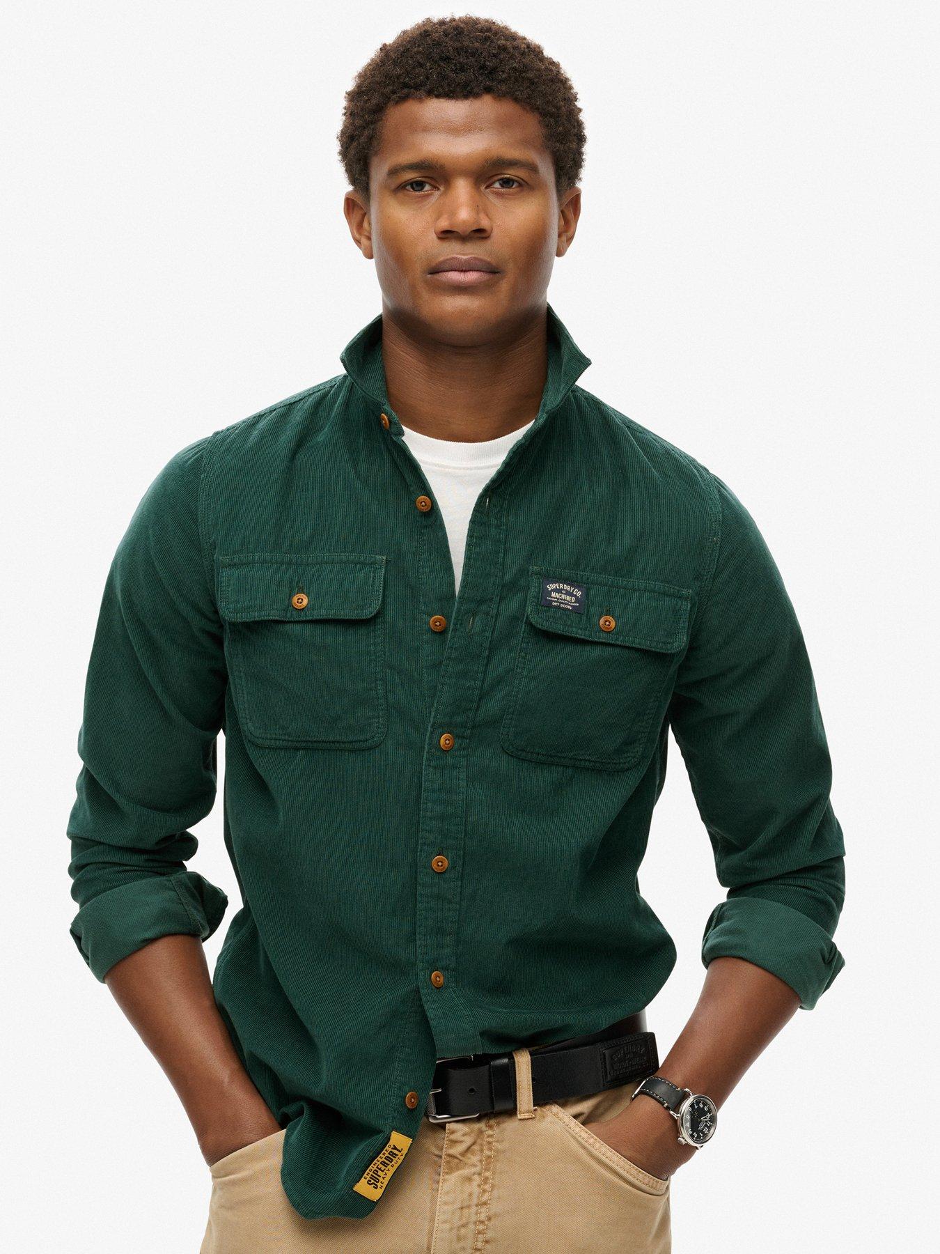 superdry-superdry-trailsman-relaxed-fit-corduroy-shirt-dark-greenfront