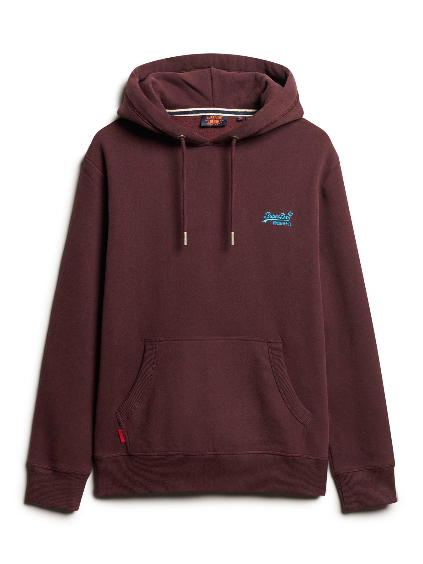 superdry-essential-logo-hoodie-dark-reddetail