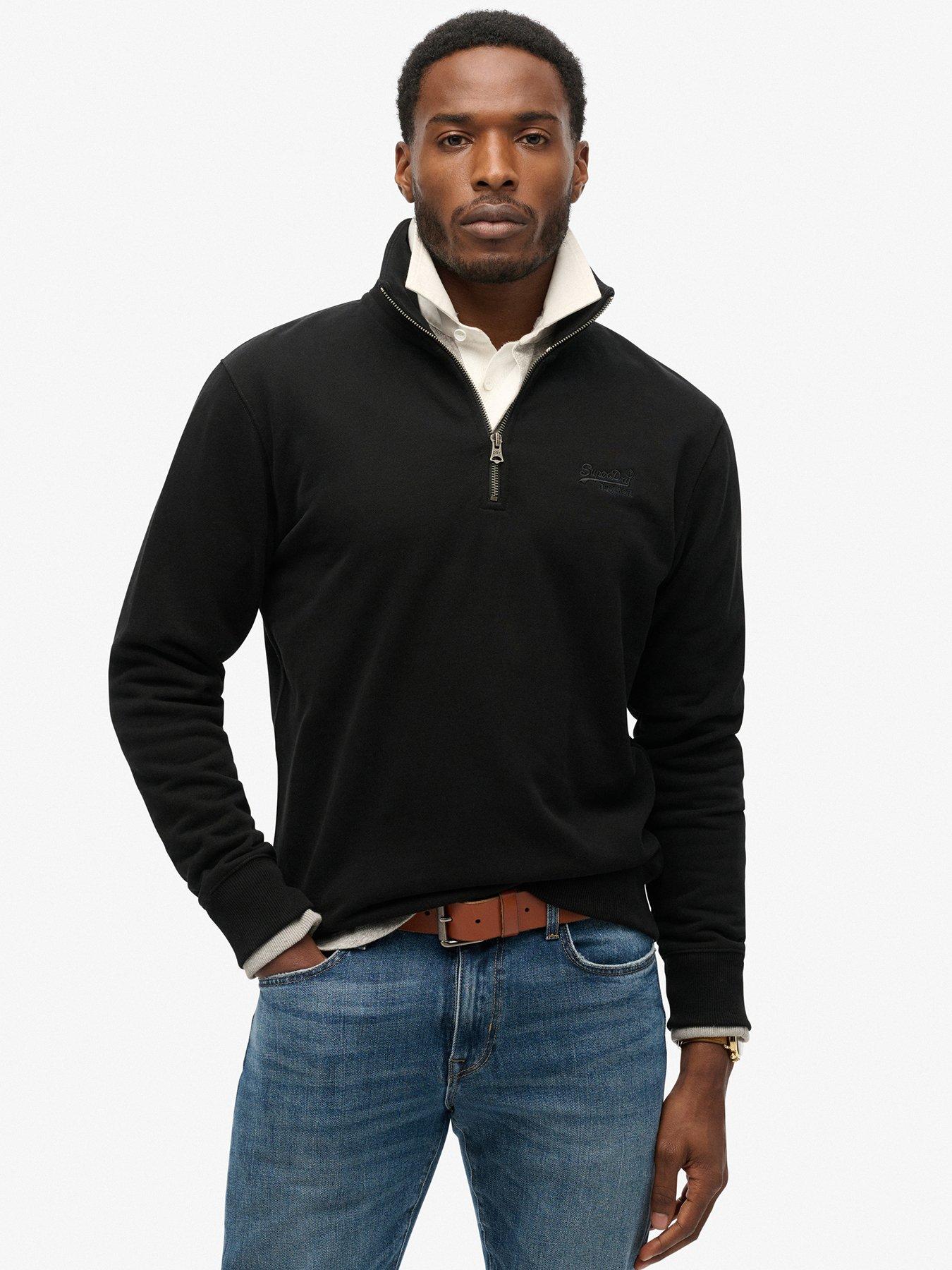 superdry-superdry-essential-logo-14-zip-sweat-top-blackfront