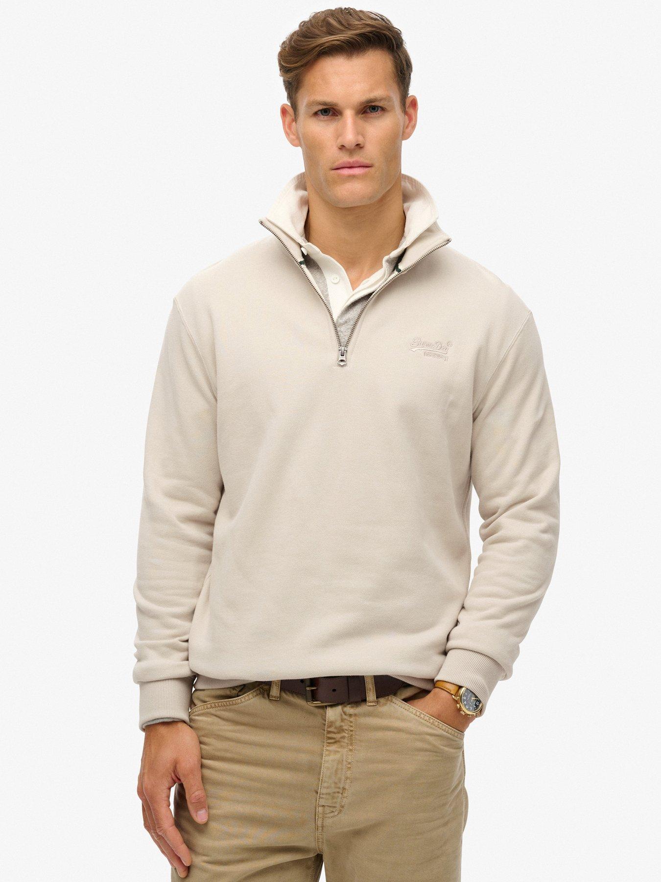 superdry-superdry-essential-logo-14-zip-sweat-top-beige