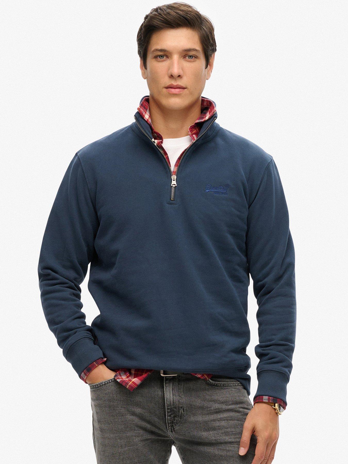 superdry-superdry-essential-logo-14-zip-sweat-top-navyfront