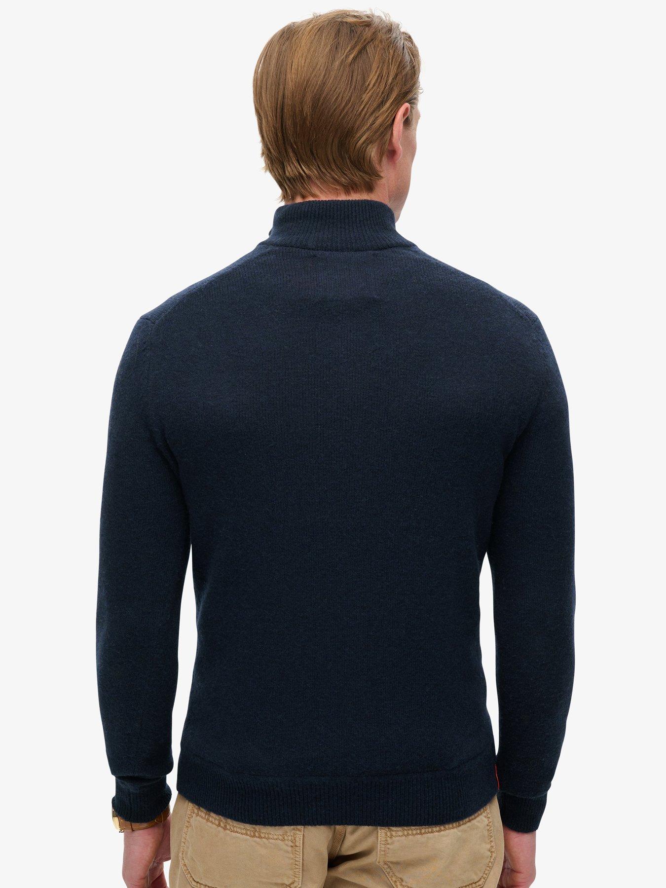 superdry-essential-henley-half-zip-knitted-jumper-navystillFront