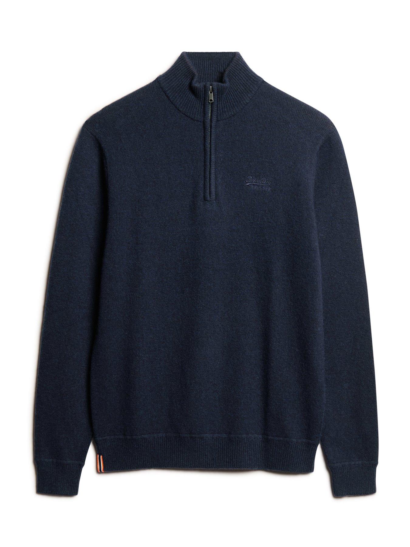 superdry-essential-henley-half-zip-knitted-jumper-navydetail