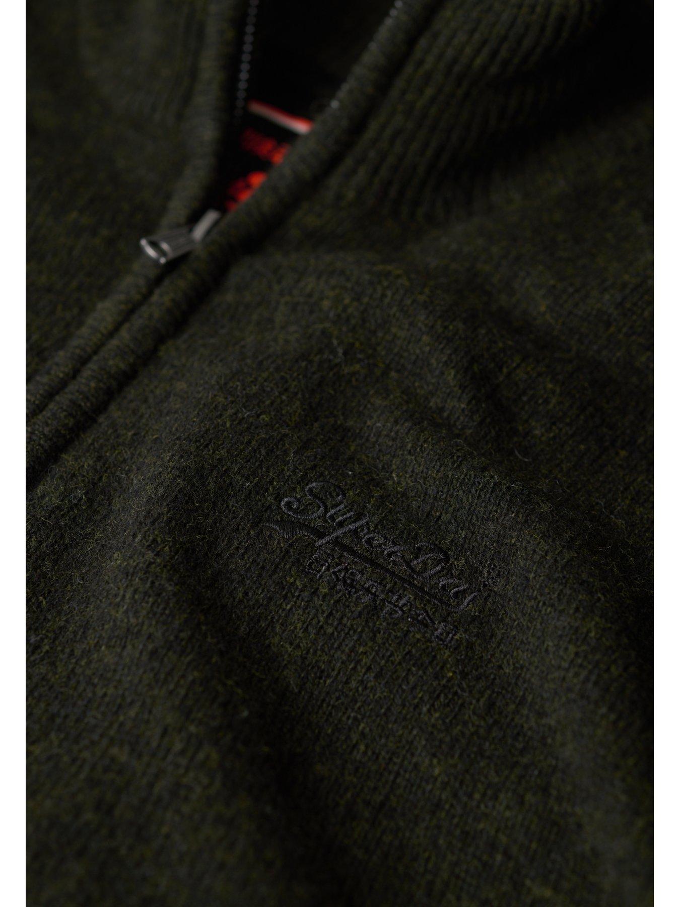 superdry-essential-henley-half-zip-knitted-jumper-dark-greendetail