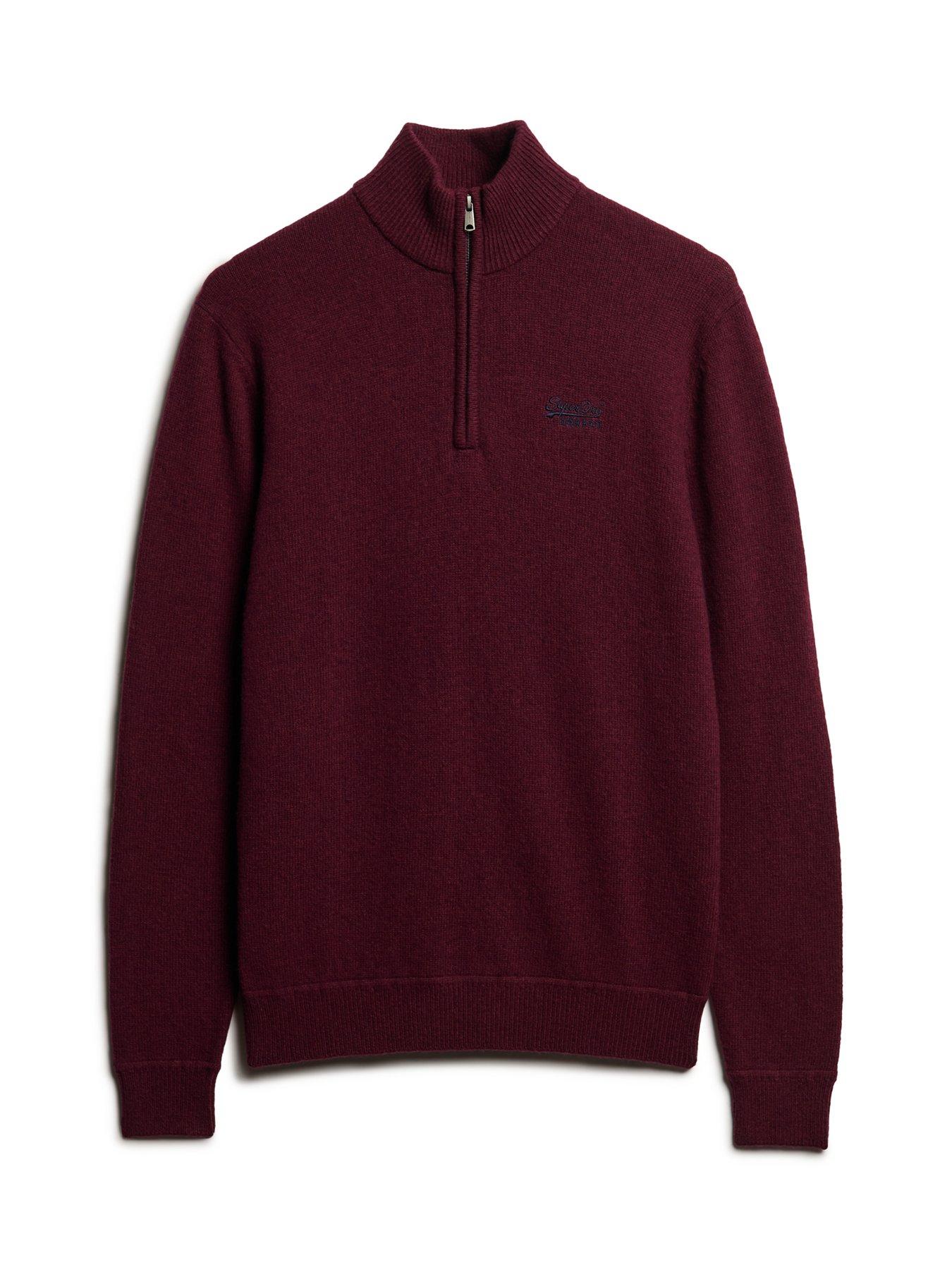 superdry-essential-henley-half-zip-knitted-jumper-dark-red