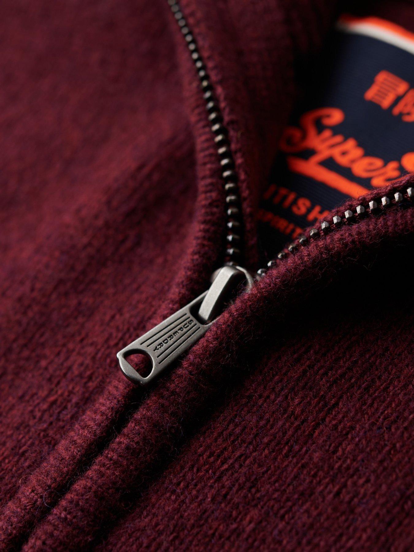 superdry-essential-henley-half-zip-knitted-jumper-dark-reddetail