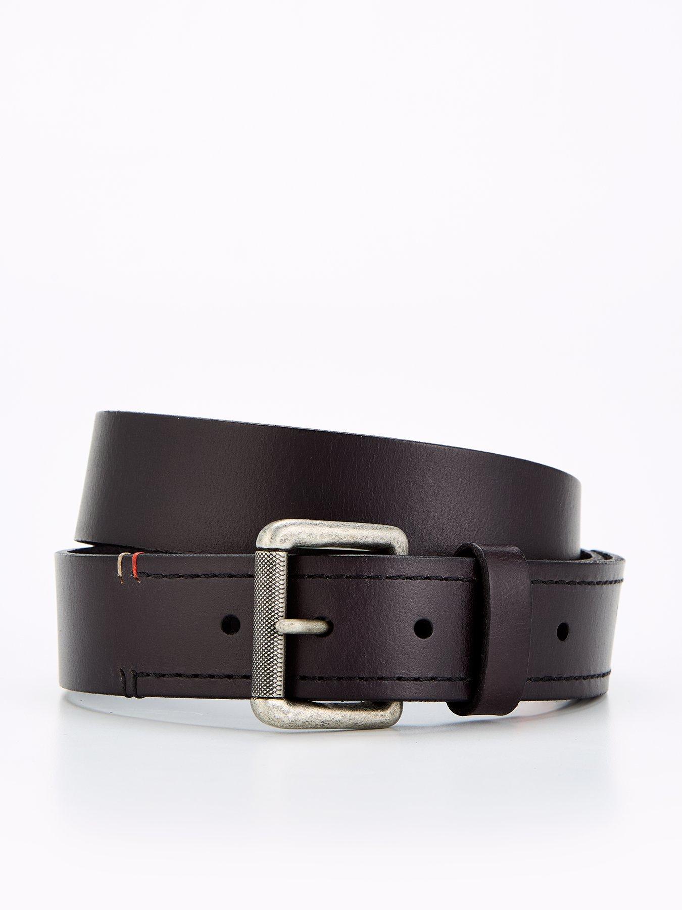 Superdry Badgeman Leather Belt - Black