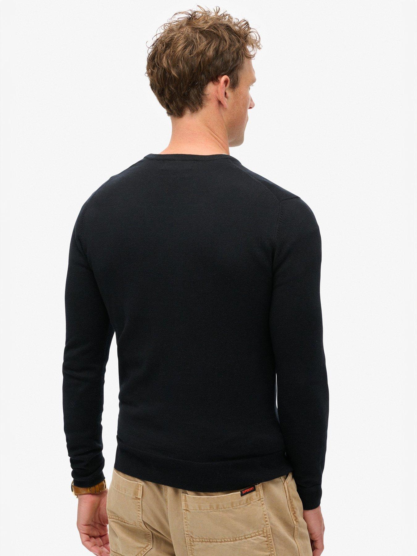 Image 2 of 6 of Superdry Essential Cashmere Blend Knitted Jumper - Black