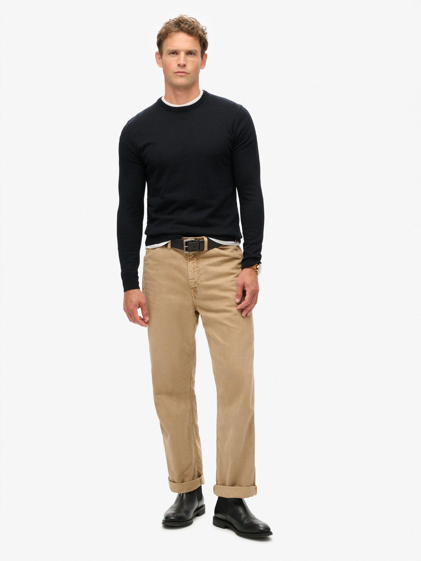 Image 3 of 6 of Superdry Essential Cashmere Blend Knitted Jumper - Black