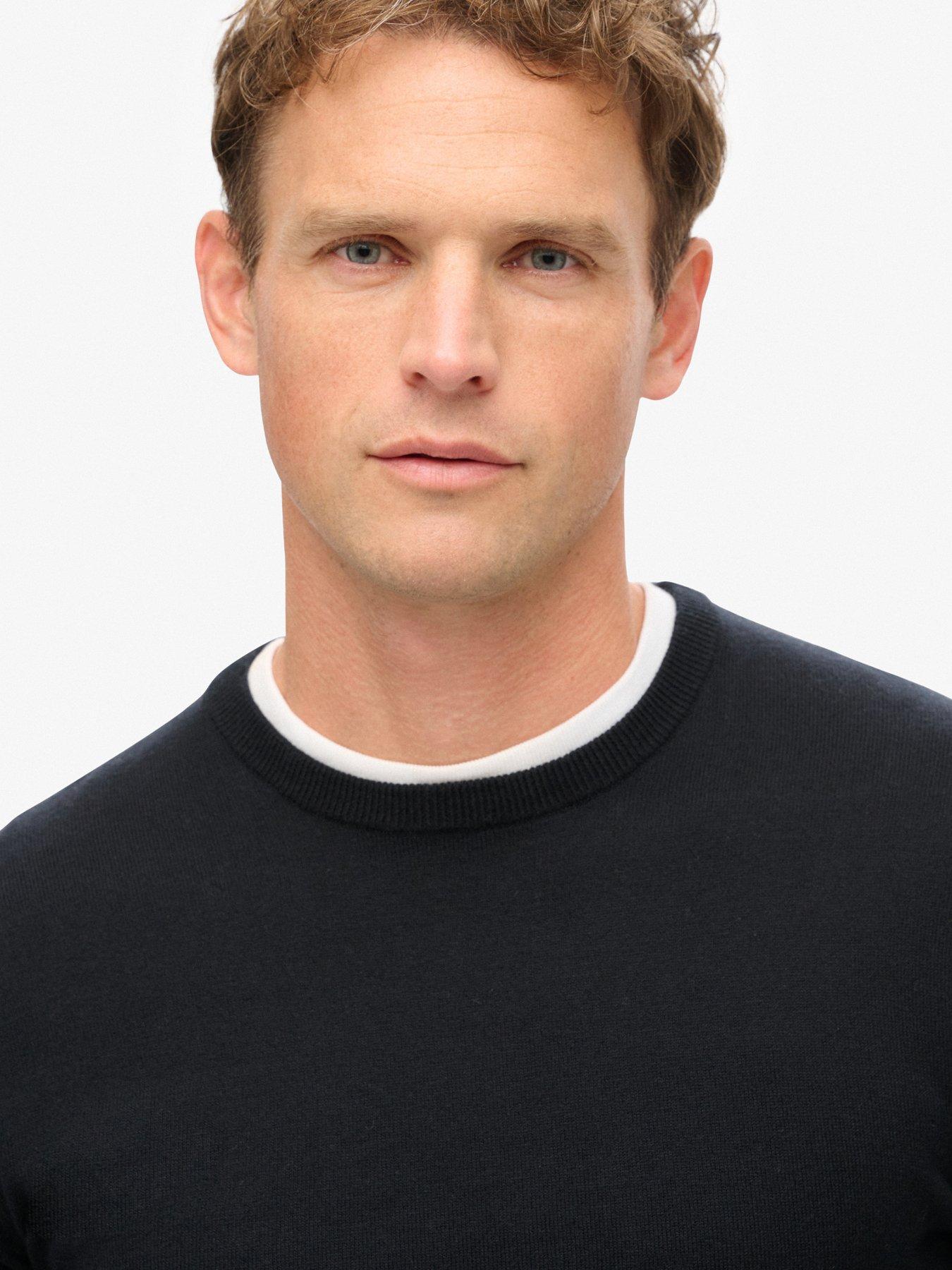 Image 4 of 6 of Superdry Essential Cashmere Blend Knitted Jumper - Black