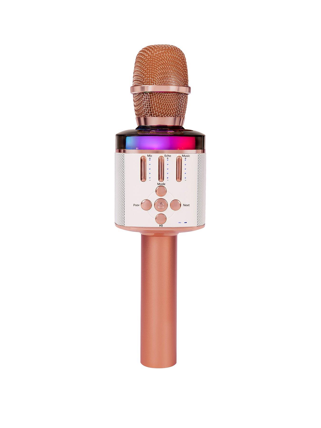 undefined Easy Karaoke Bluetooth Wireless Microphone with Speaker and Lights ~ Rose Gold