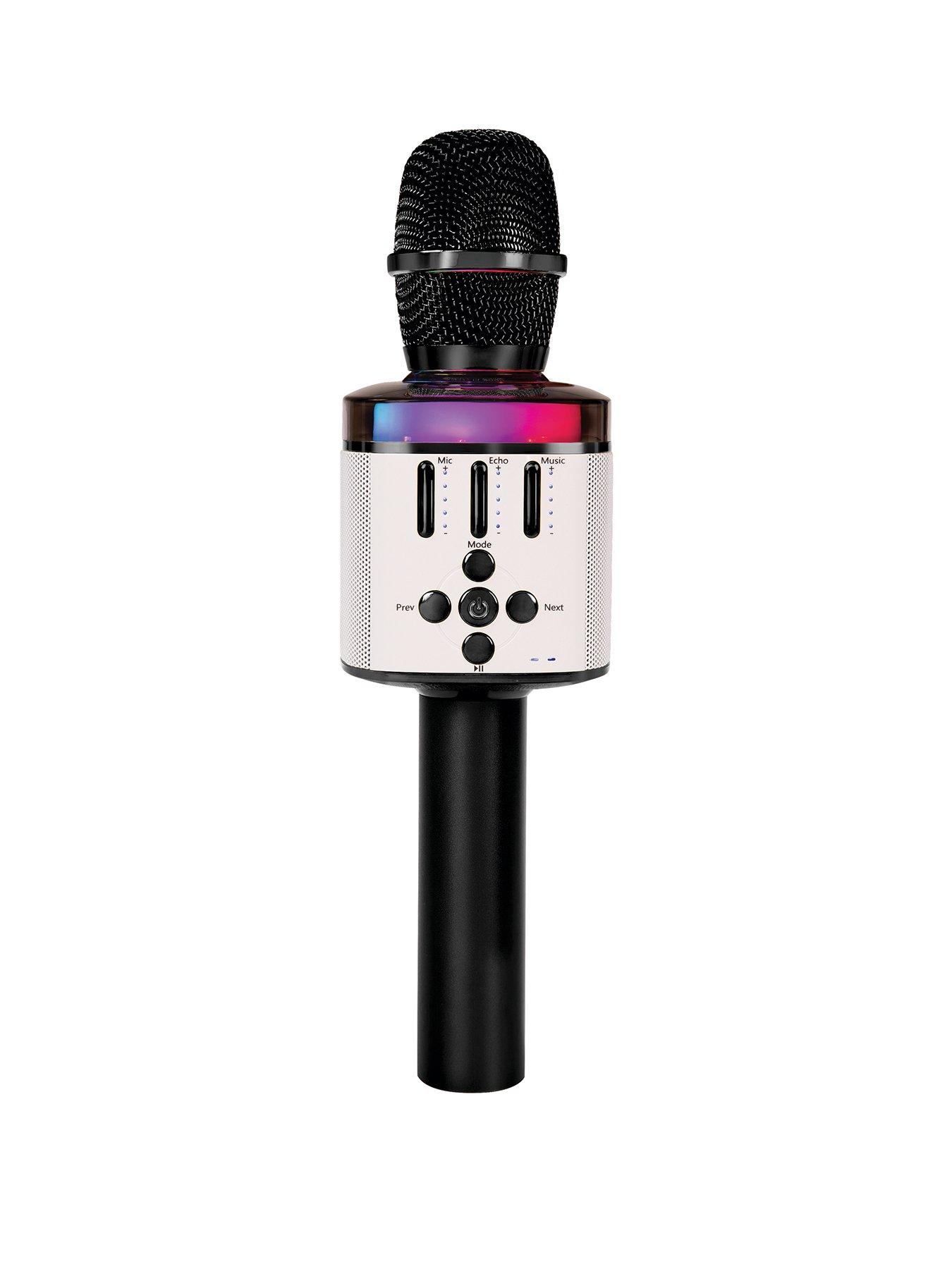 Image 1 of 5 of Easy Karaoke Easy Karaoke Bluetooth Wireless Microphone with Speaker and Lights ~ Black