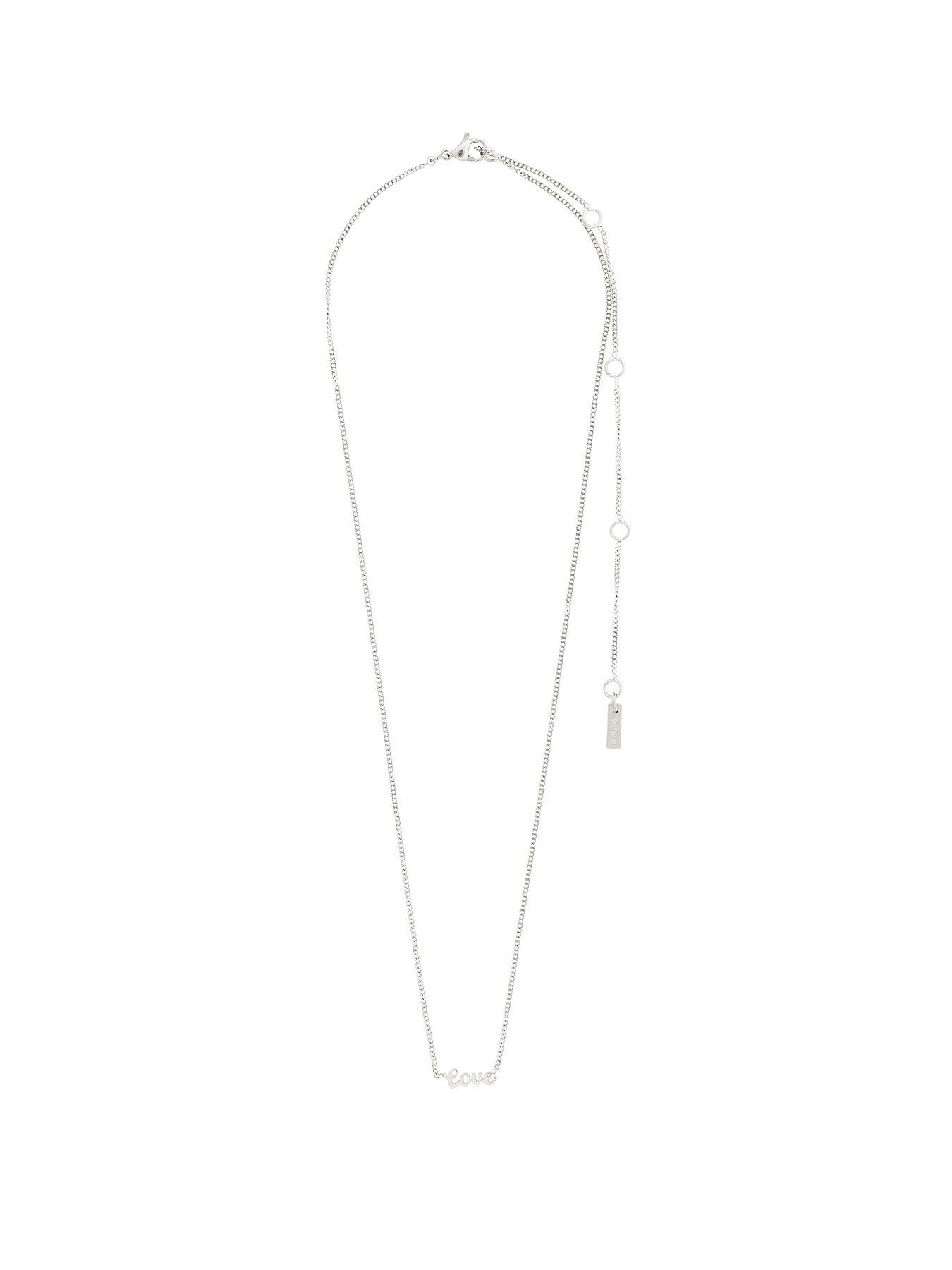 undefined LOVE necklace silver-plated