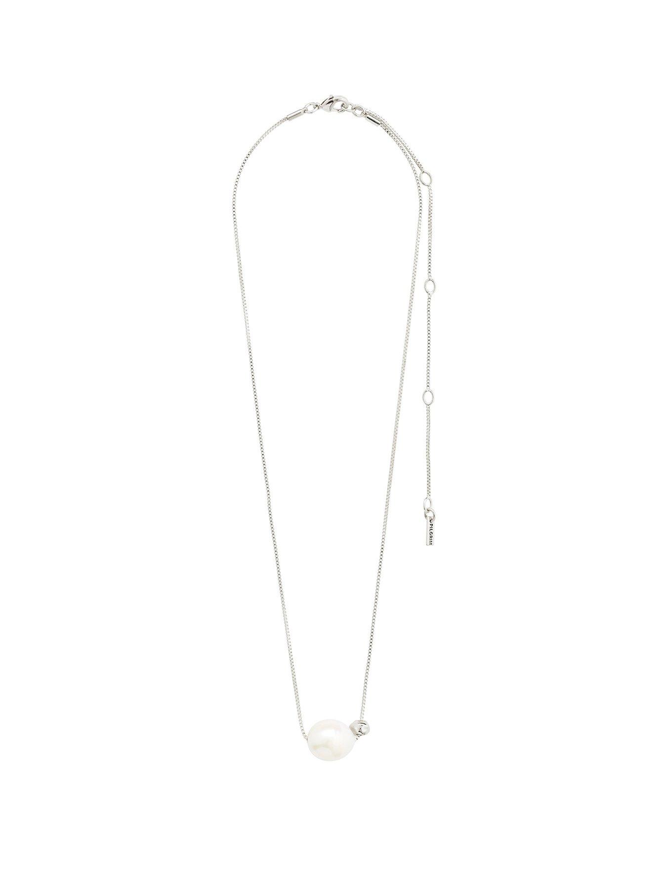 pilgrim-trustnbsppearl-necklace-silver-platedfront