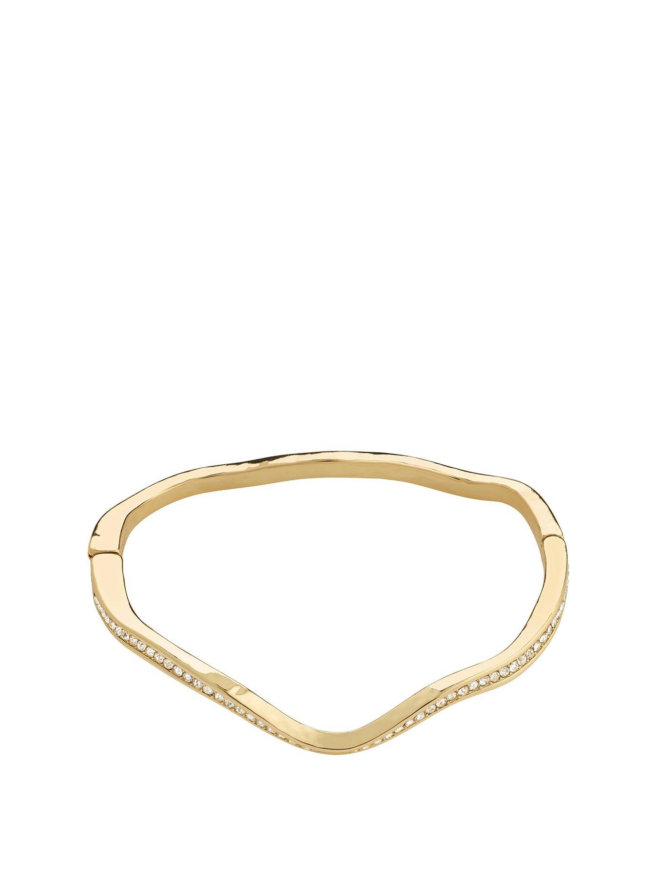 pilgrim-truenbspwavy-bangle-gold-platedfront