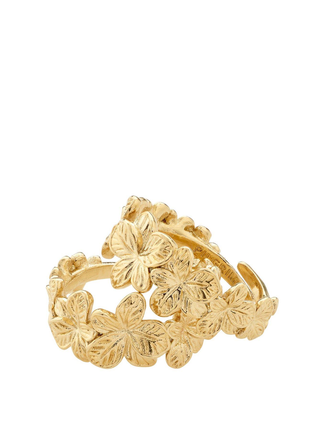 Pilgrim CHARMAINE rings 2-in-1 set gold-plated