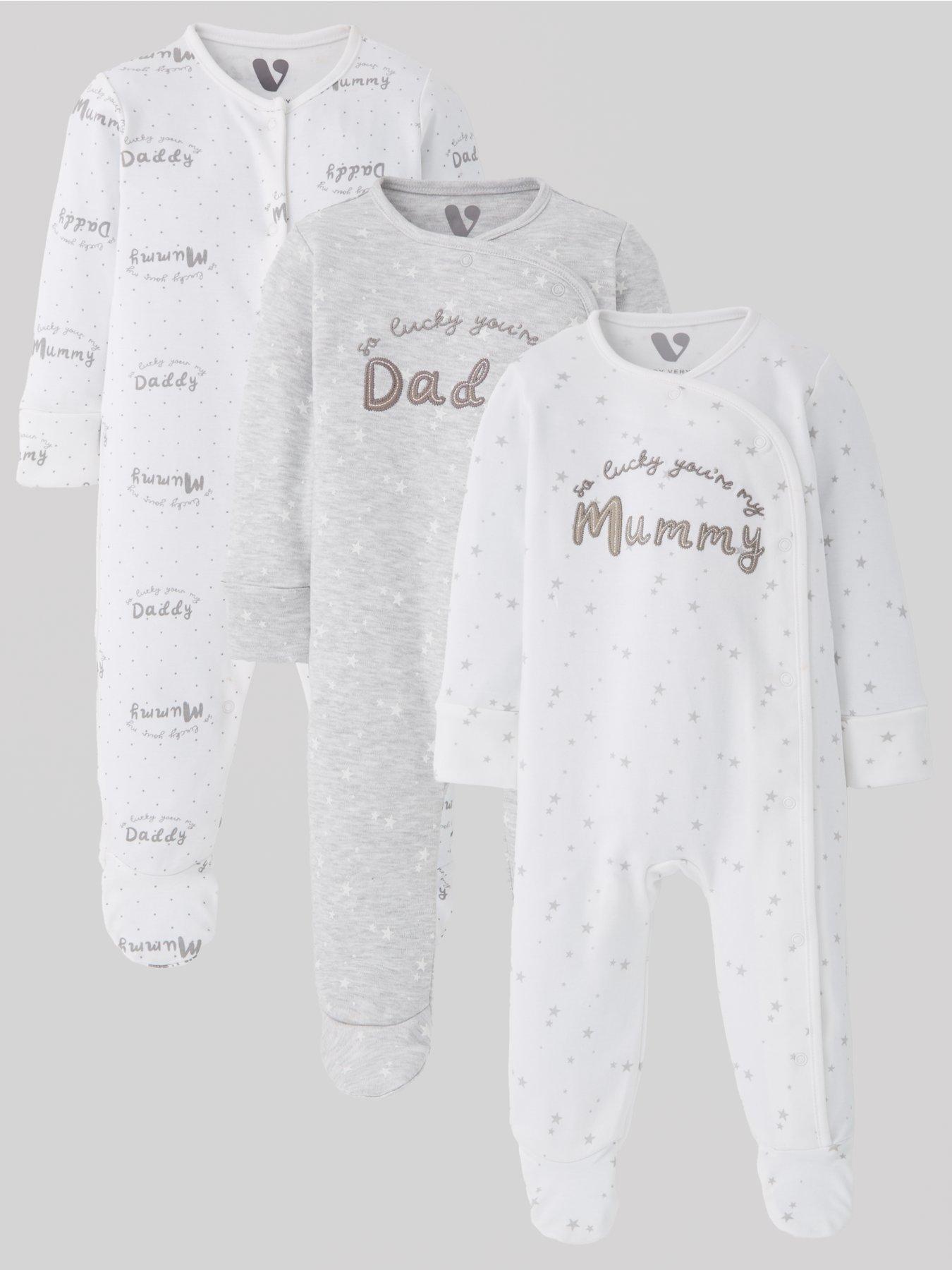 mini-v-by-very-baby-unisex-3-pack-mummy-and-daddy-sleepsuits-multi