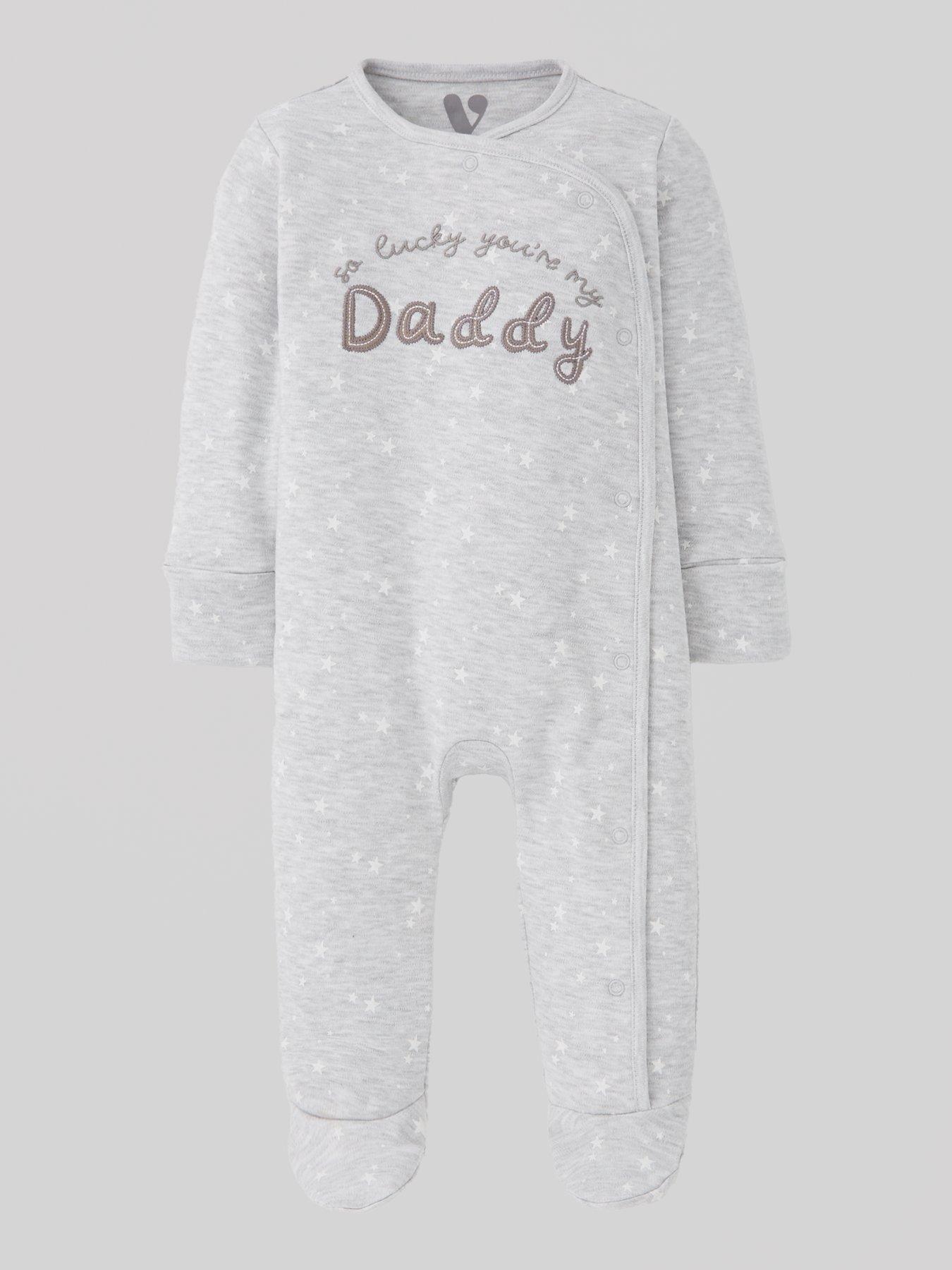 Image 3 of 5 of Mini V by Very Baby Unisex 3 Pack Mummy And Daddy Sleepsuits - Multi