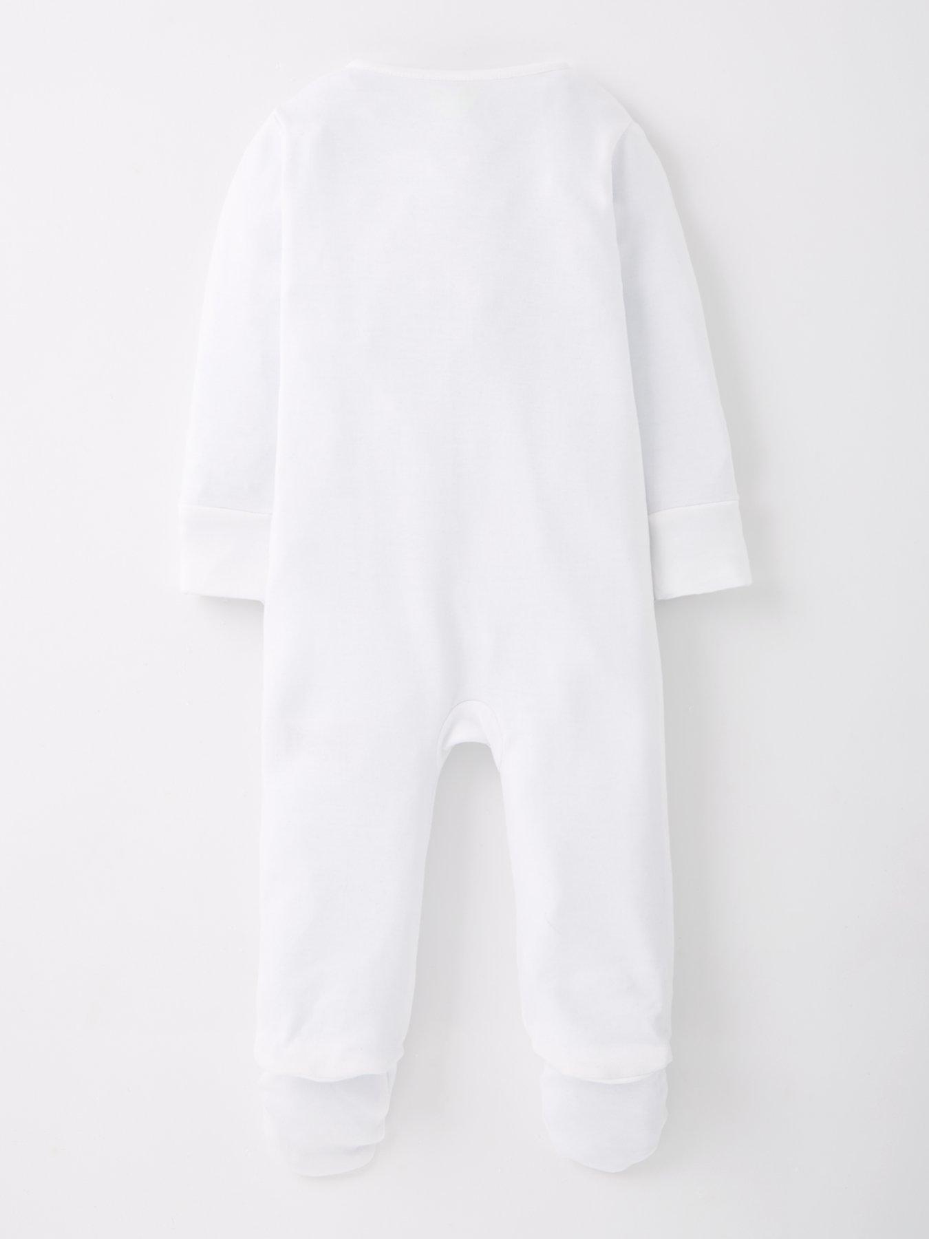 Image 2 of 4 of The Very Collection Baby Unisex I'm New Here Sleepsuit - White