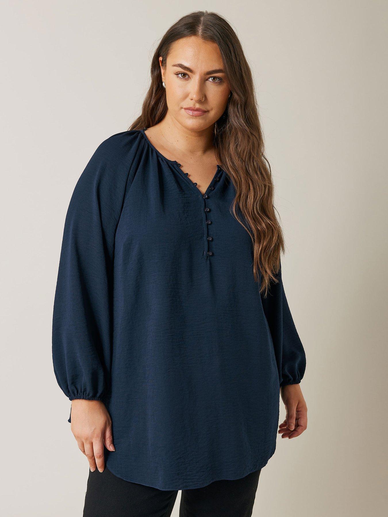 evans-long-sleeve-gypsy-blouse-blue