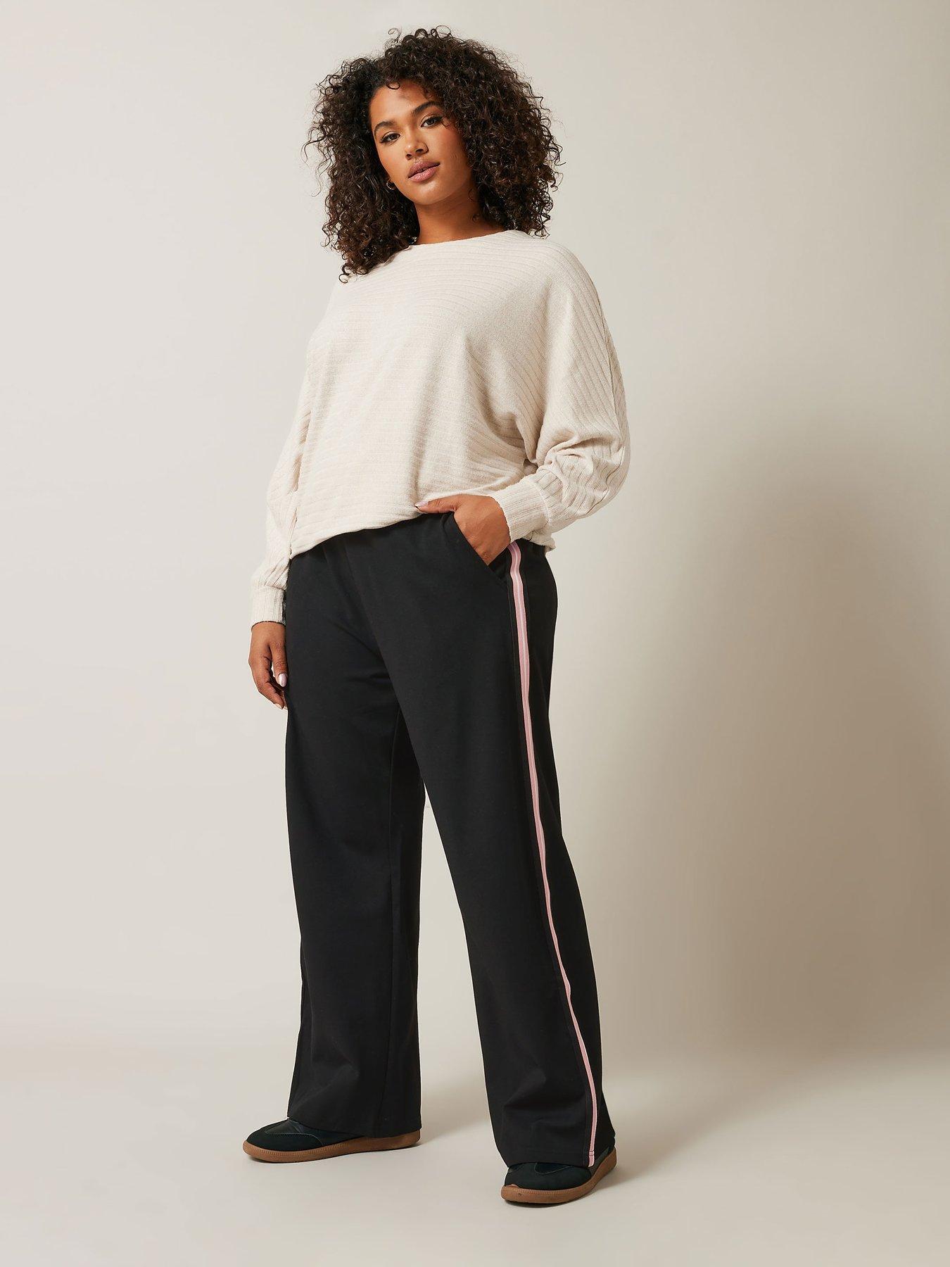 evans-wide-leg-side-stripe-trouser-blackback