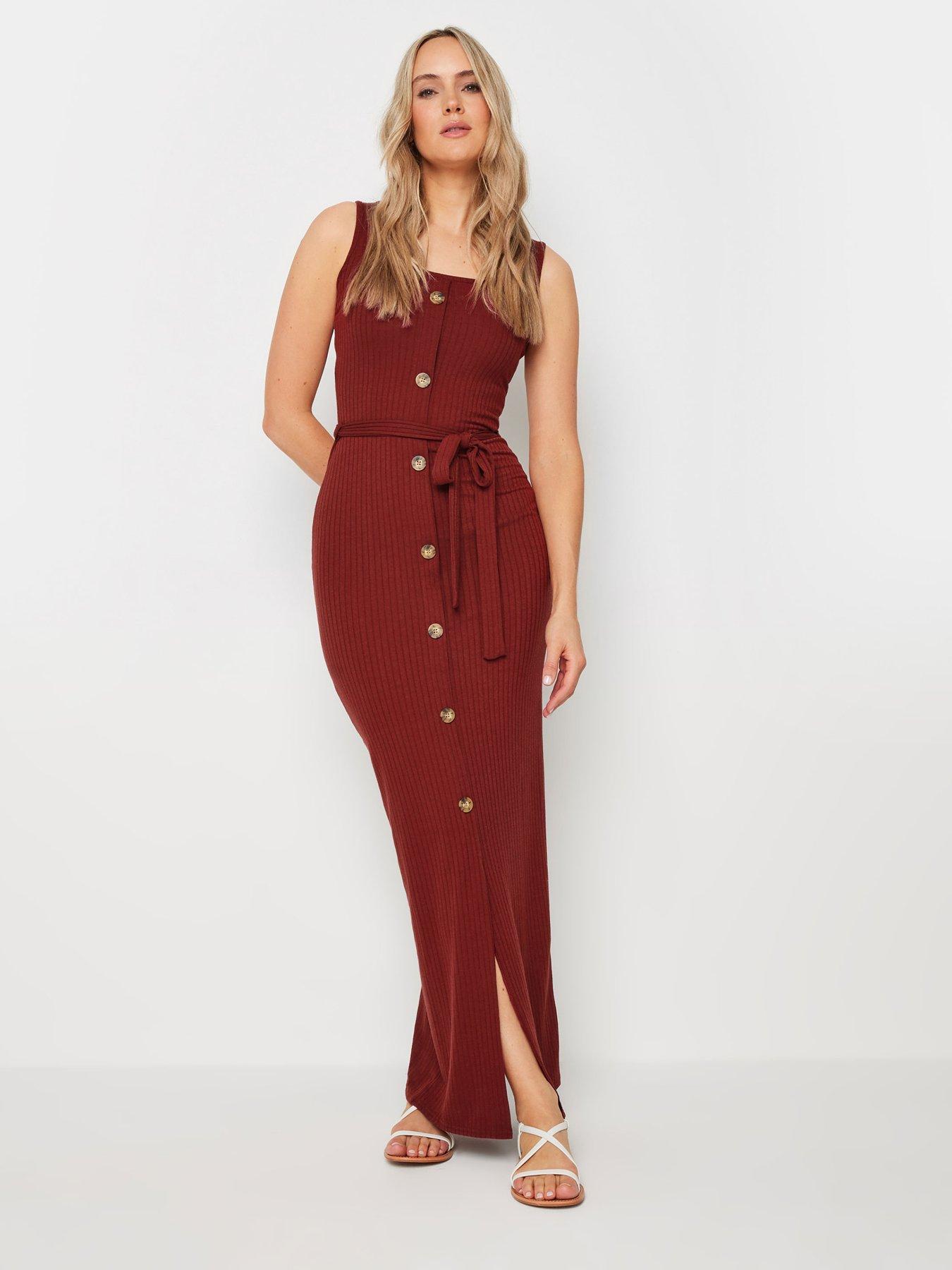 long-tall-sally-sleeveless-button-through-dress-red