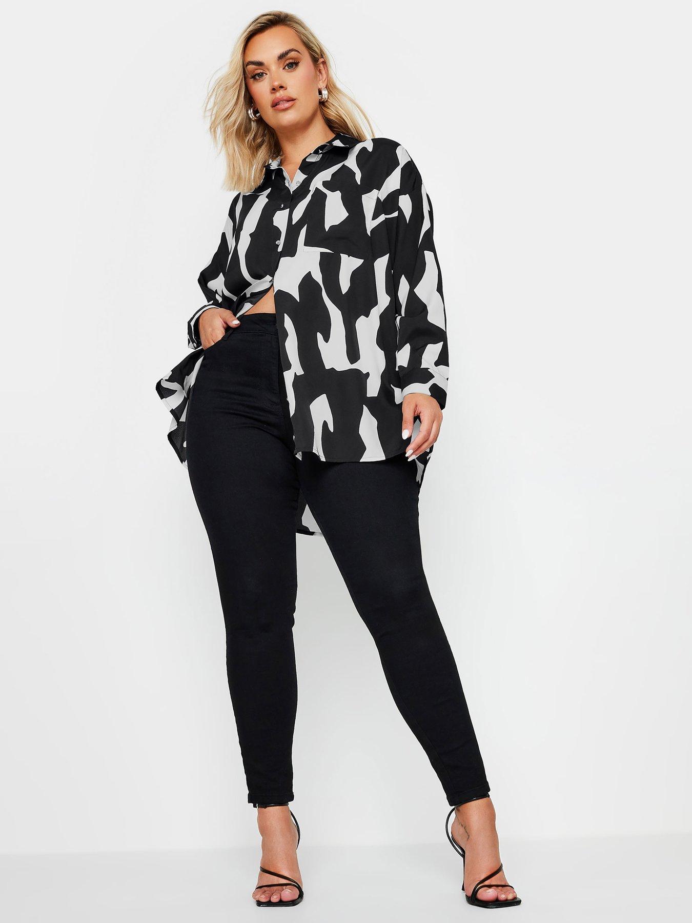 yours-curve-abstract-oversized-shirt-blackback