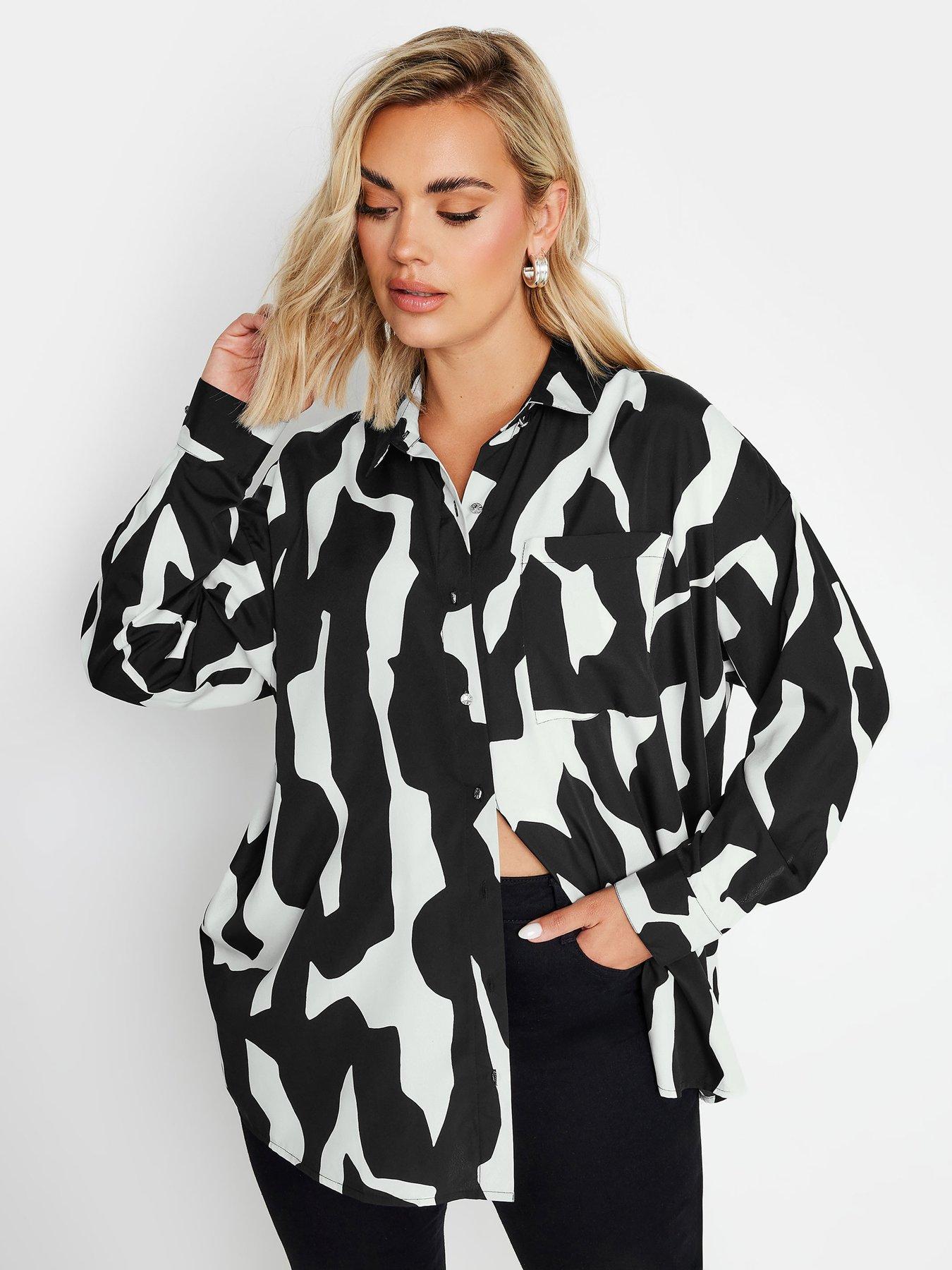 yours-curve-abstract-oversized-shirt-blackoutfit