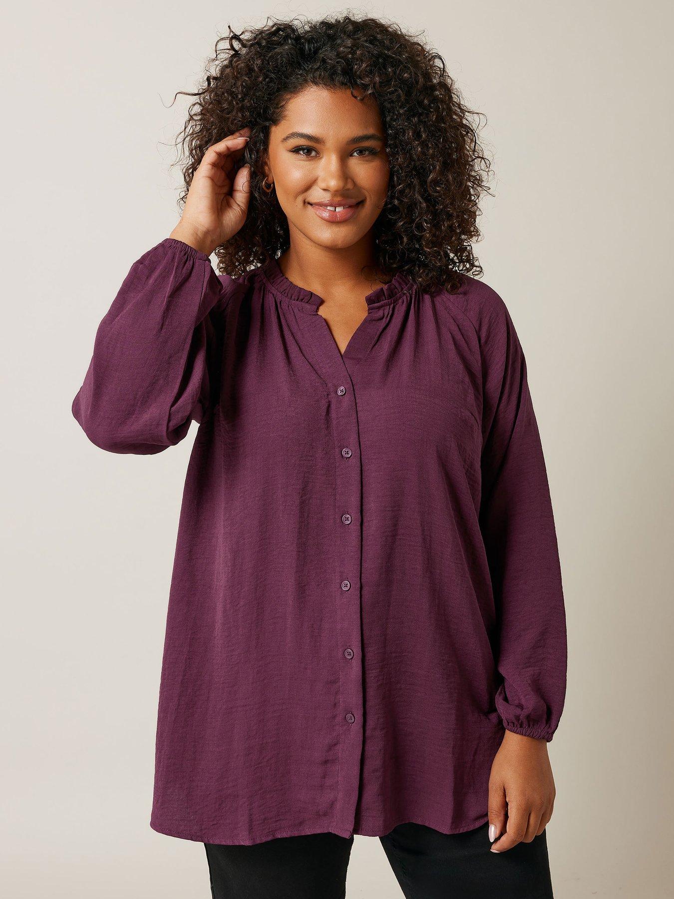 Image of Evans Gypsy Blouse - Purple