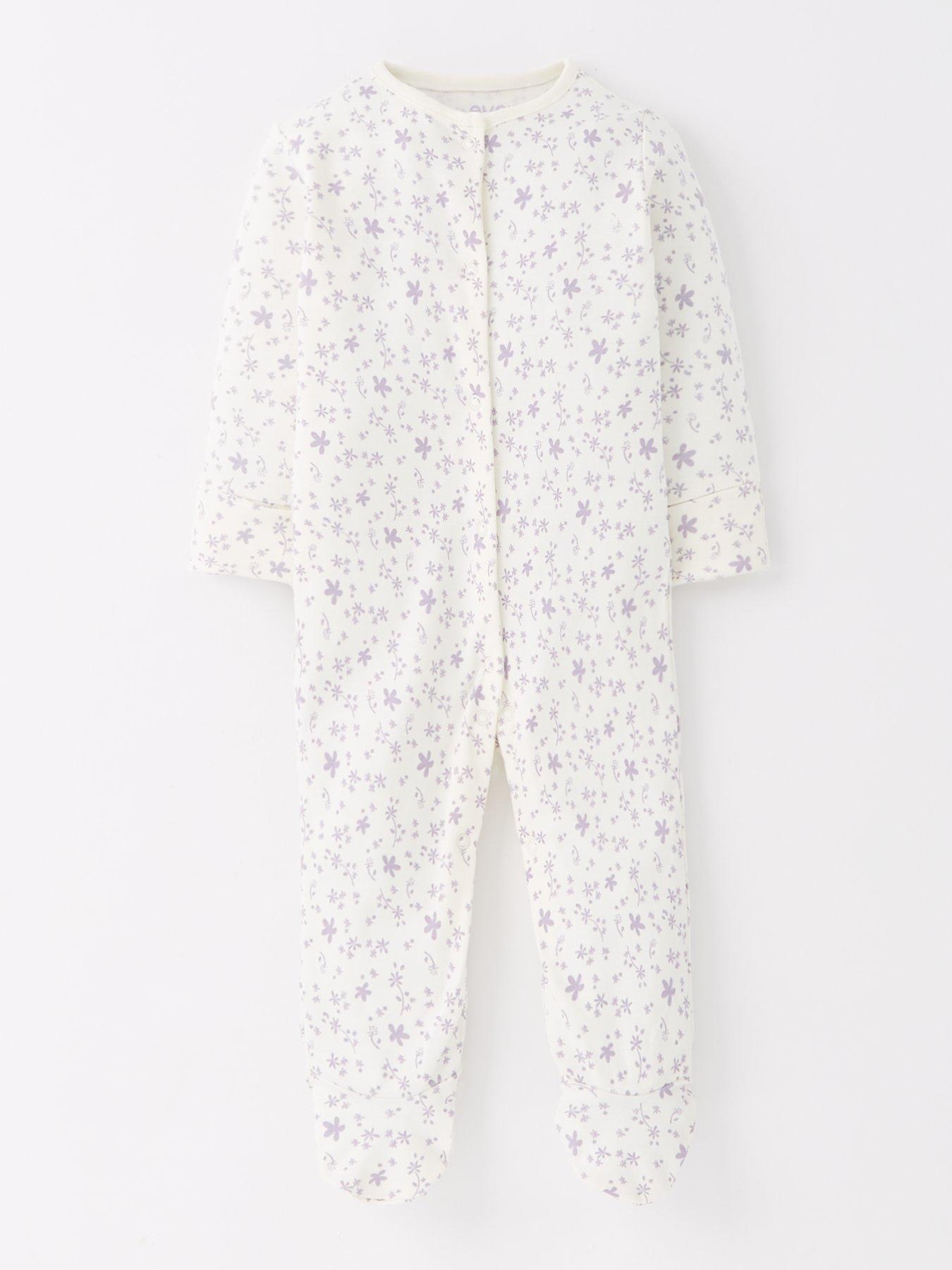 Image 3 of 5 of Everyday Baby Girl 3 Pack Multi Print Sleepsuits - Multi