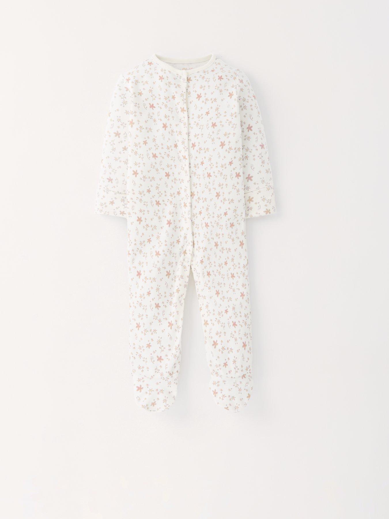 Image 4 of 5 of Everyday Baby Girl 3 Pack Multi Print Sleepsuits - Multi