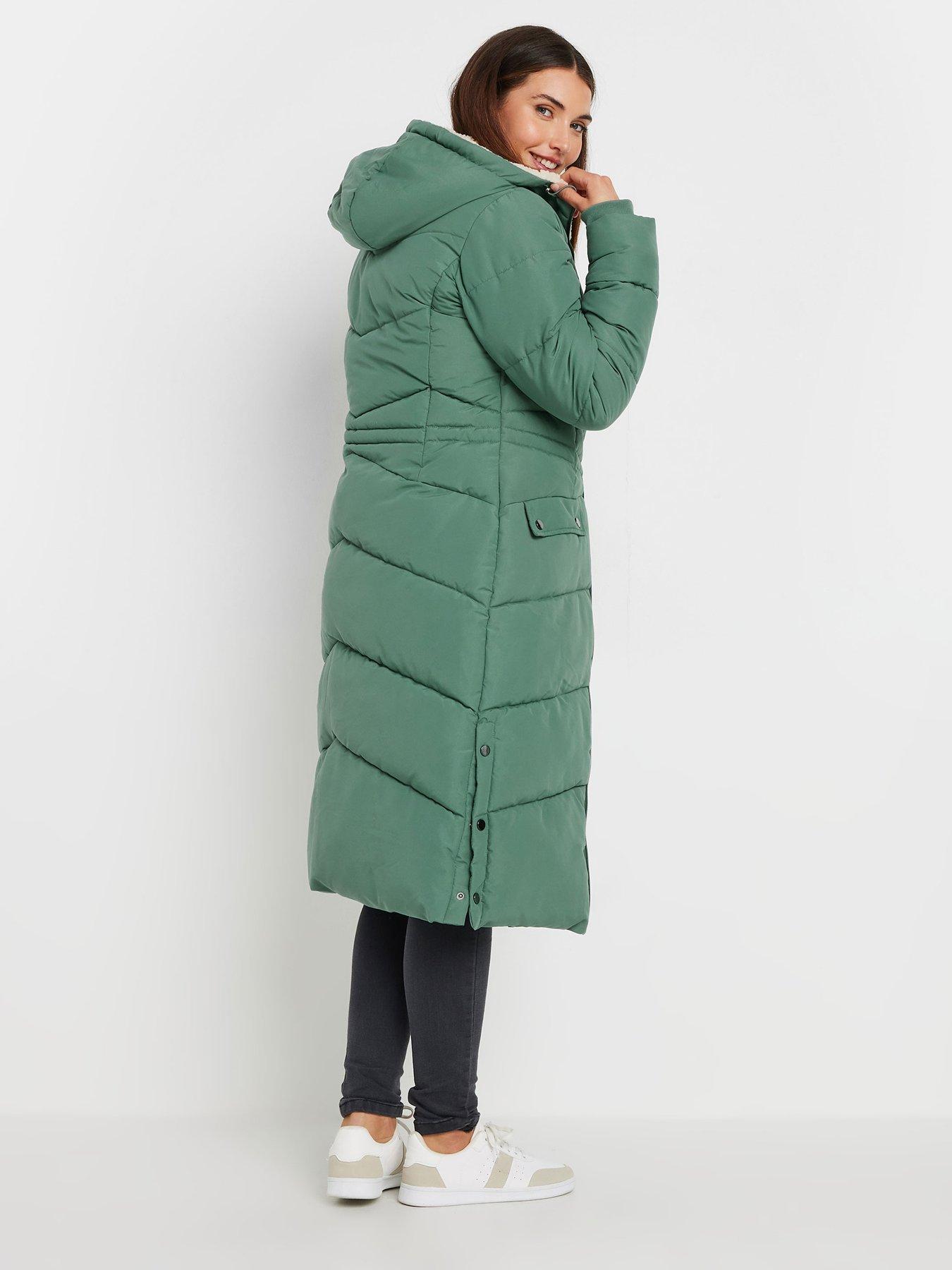 Image 2 of 4 of Long Tall Sally Tall Borg Hooded Midi Padded Coat